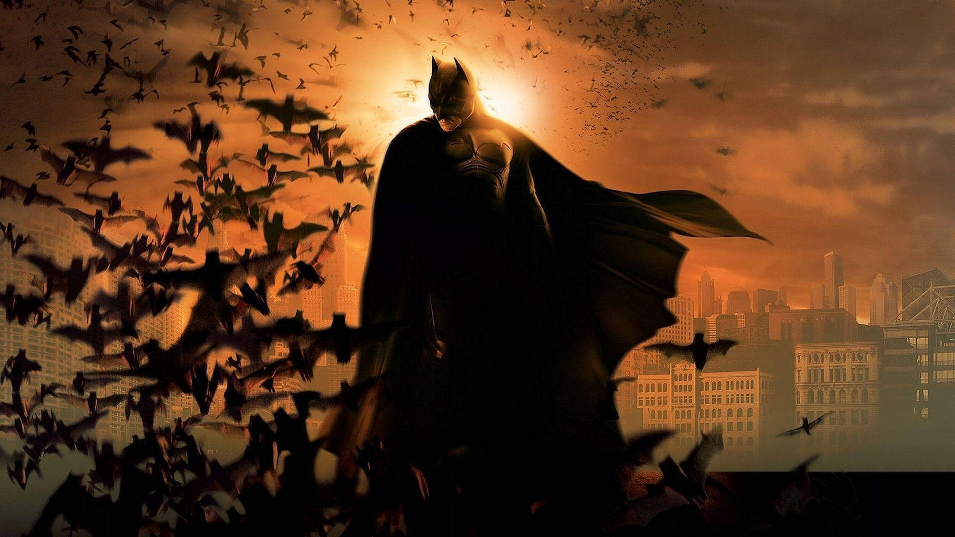 Batman Na Popo Sepia Picha ya Ukuta