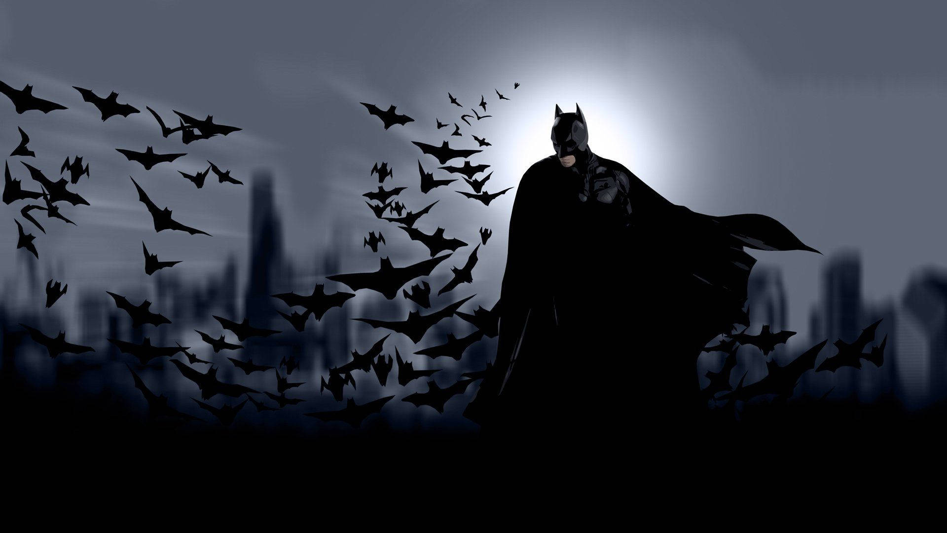 Batman- The Dark Knight Anavamia Jiji la Gotham Picha ya Ukuta