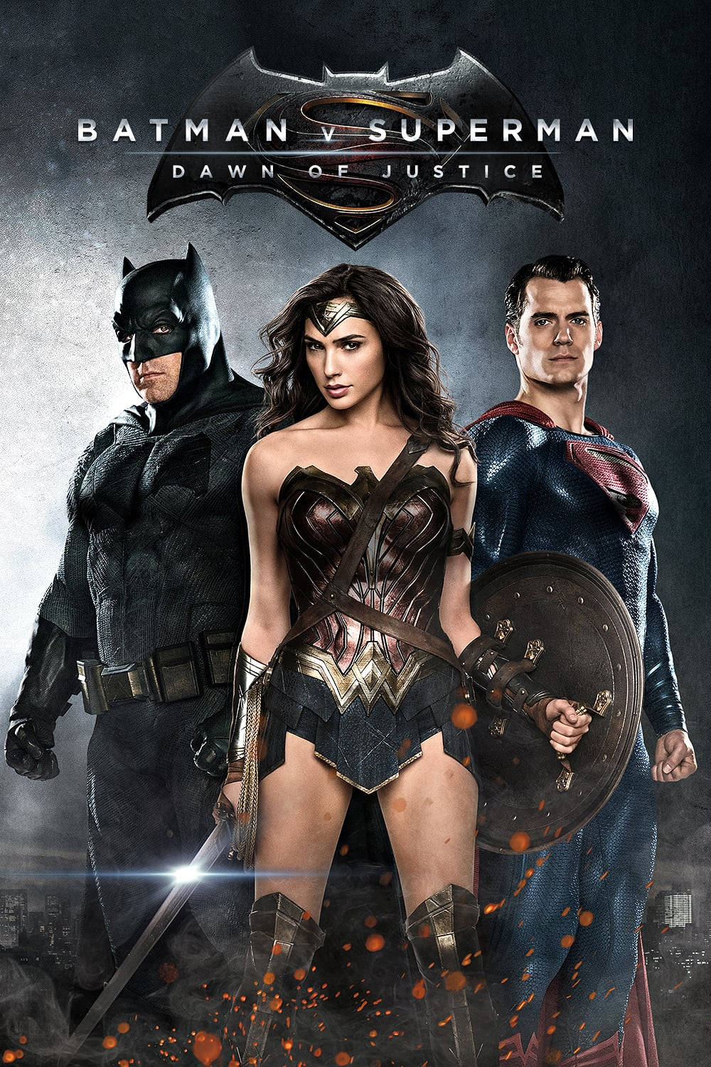 Batman V Superman Dawn Of Justice Poster Pamoja na Wonder Woman Picha ya Ukuta