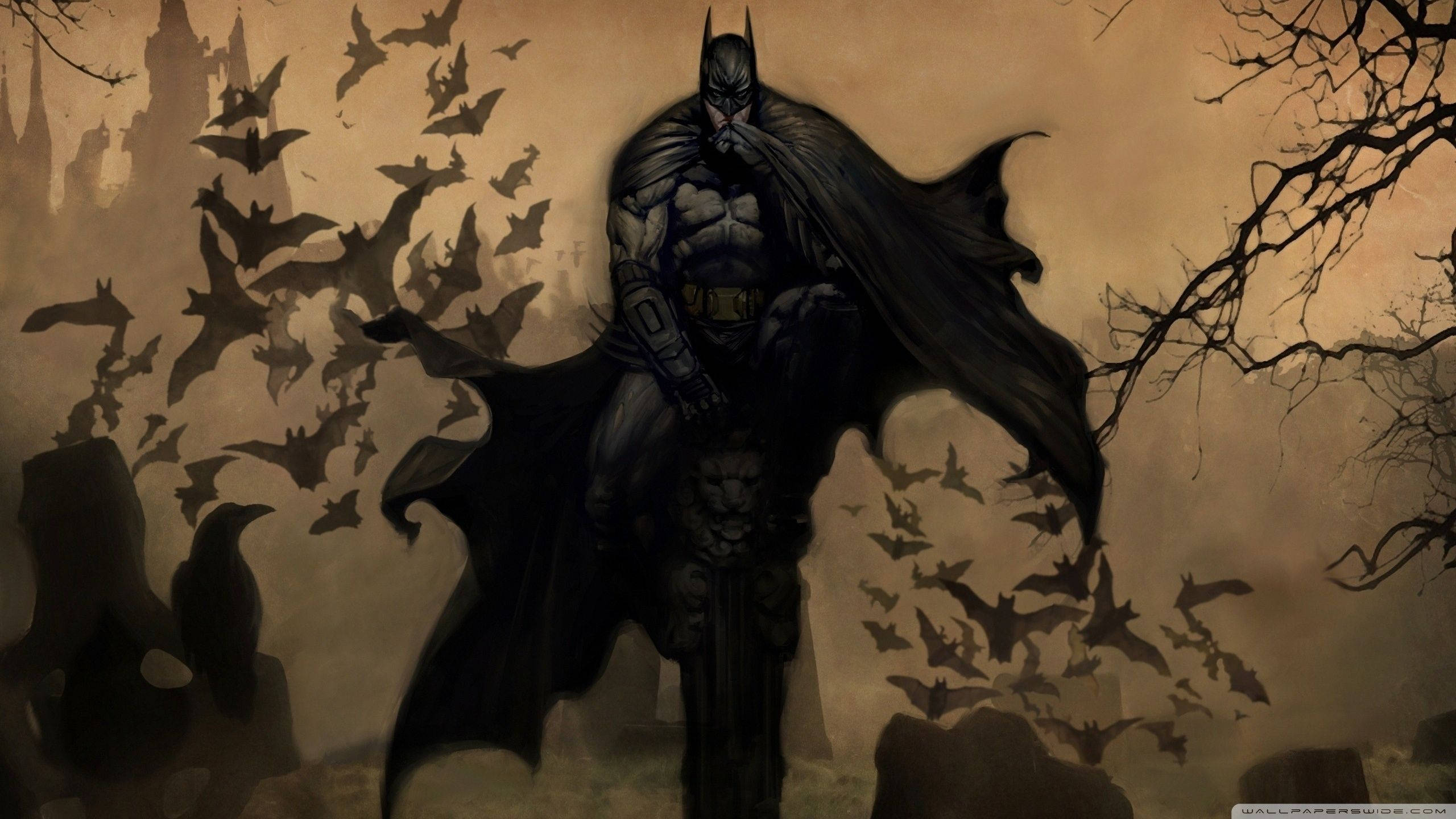Batman wa Kutisha Msituni Picha ya Ukuta