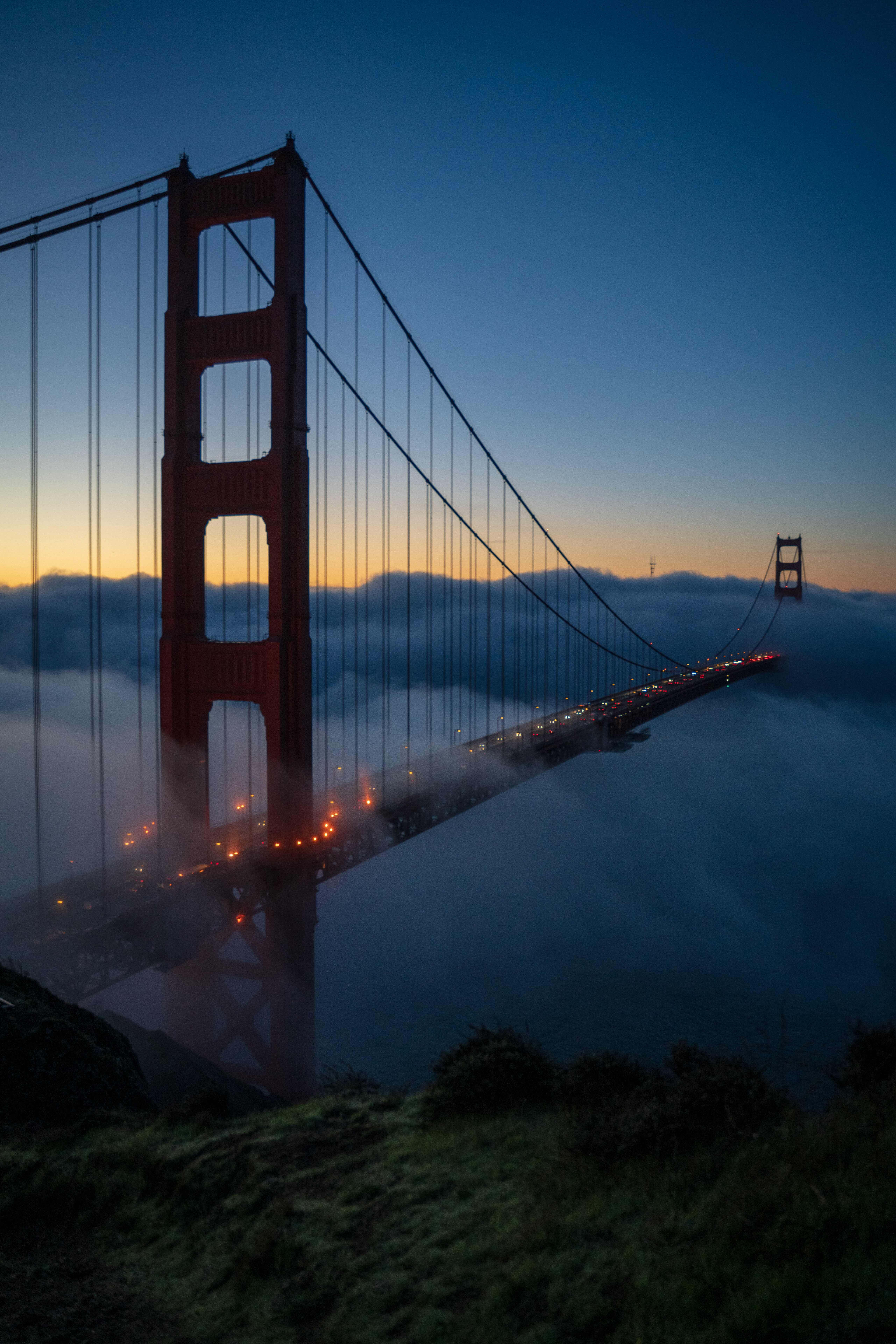 Beautiful Golden Gate Bridge iPhone Background Picha ya Ukuta
