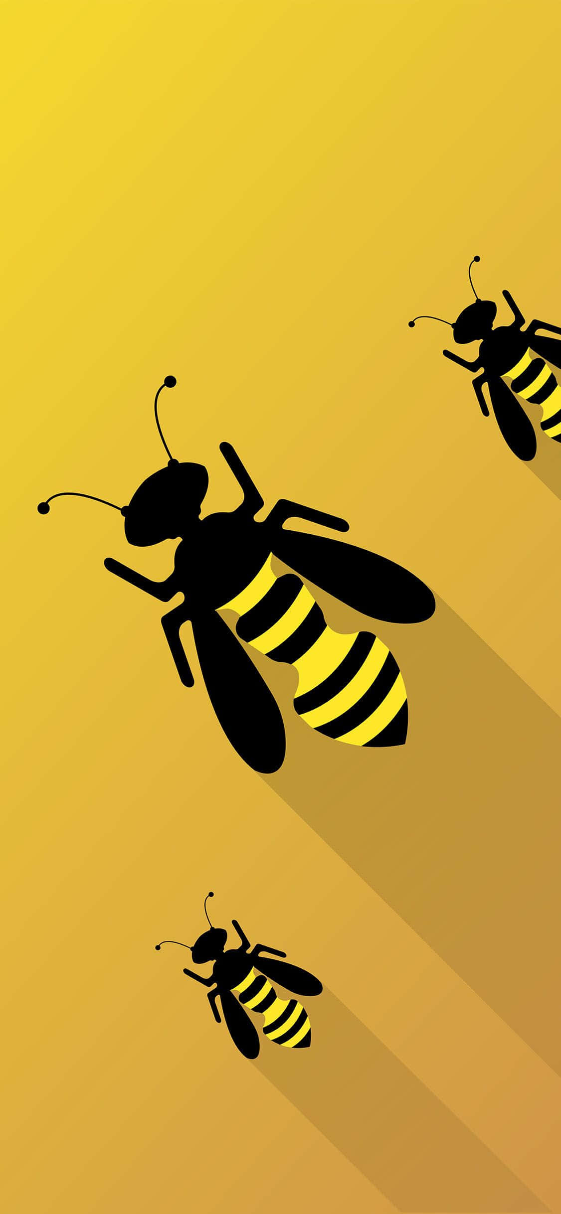 Bee iPhone Bees Graphic Art Picha ya Ukuta