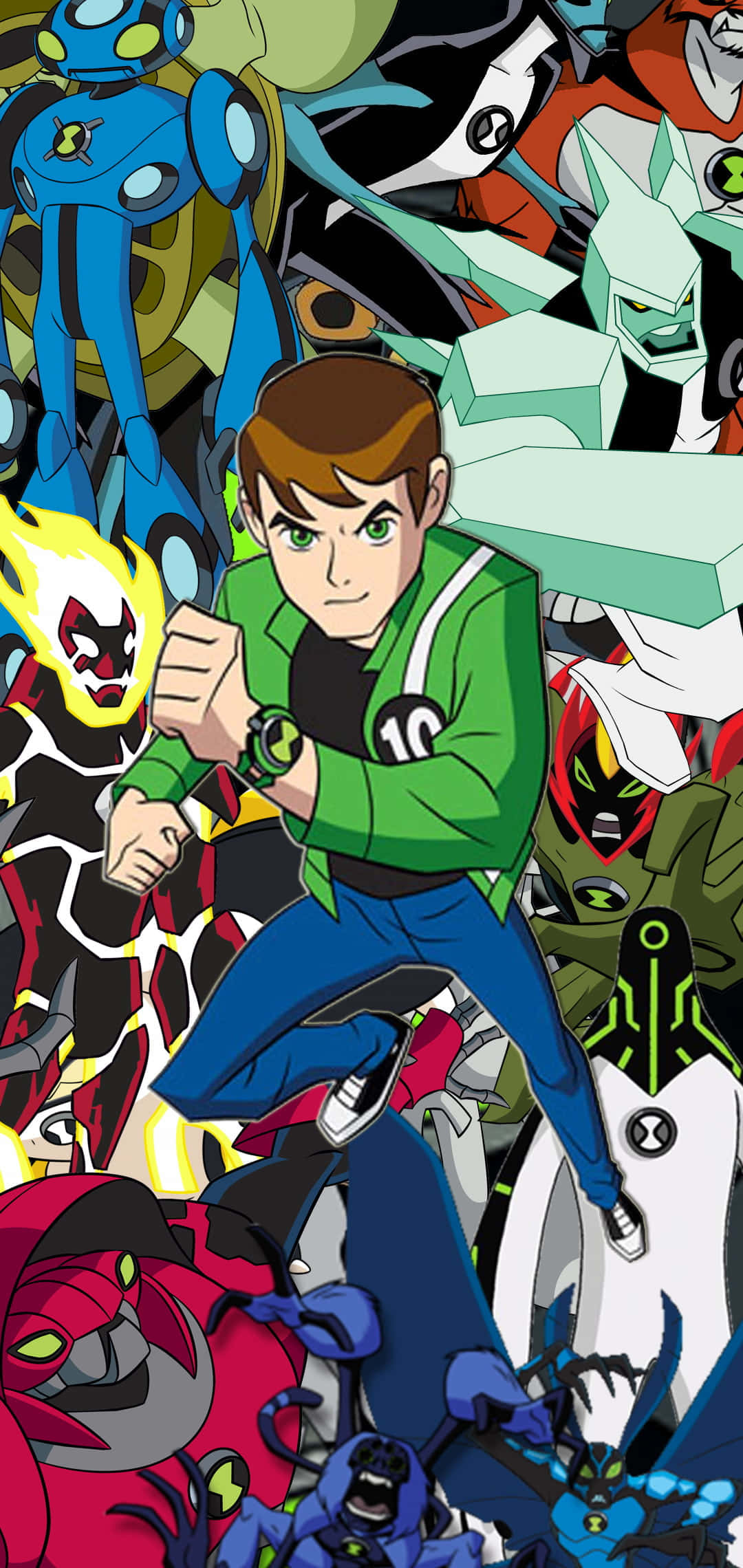 Ben 10 anasimama na ujasiri na nguvu Picha ya Ukuta
