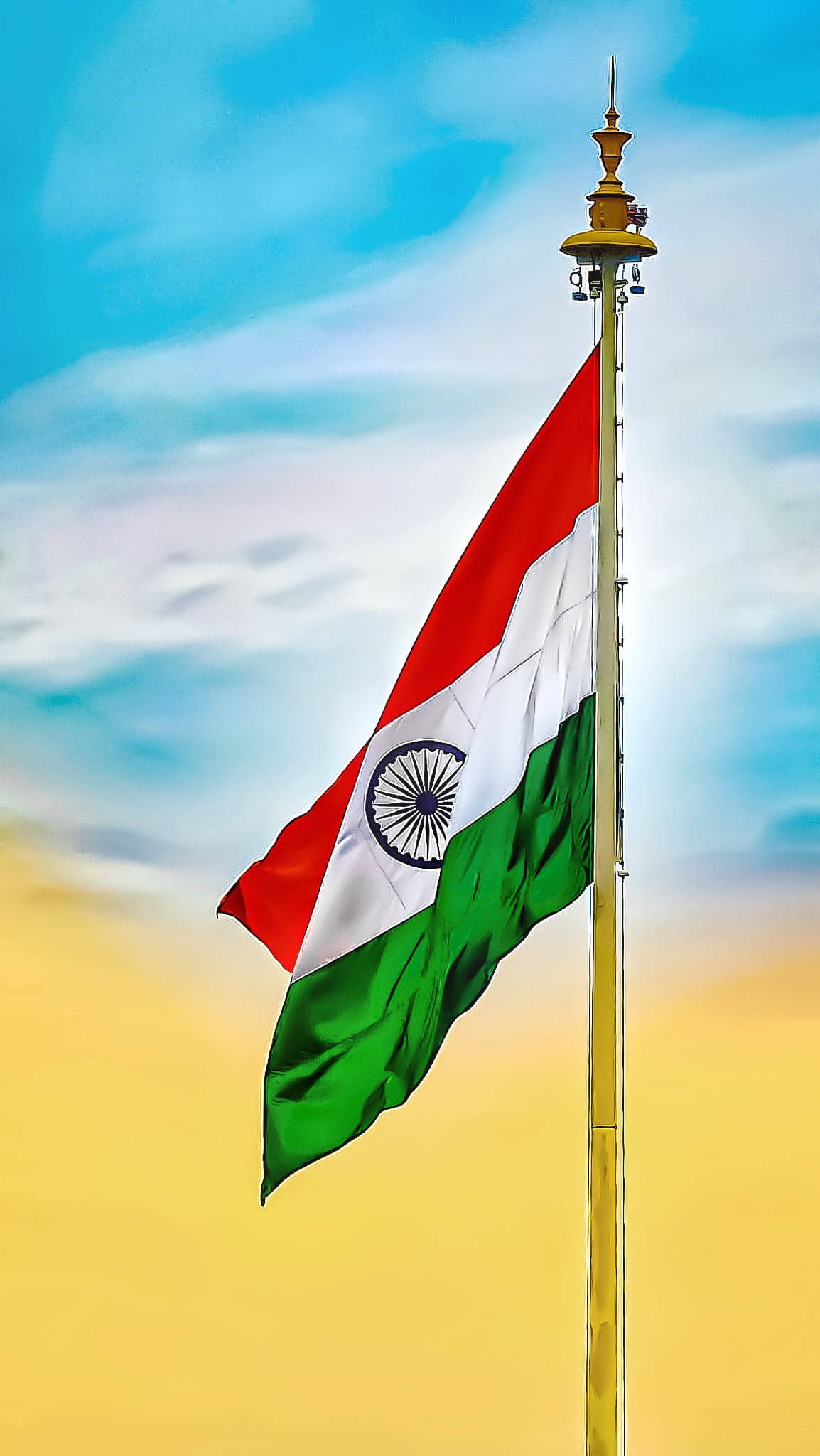 Bendera ya India Inayovutia Simu Picha ya Ukuta