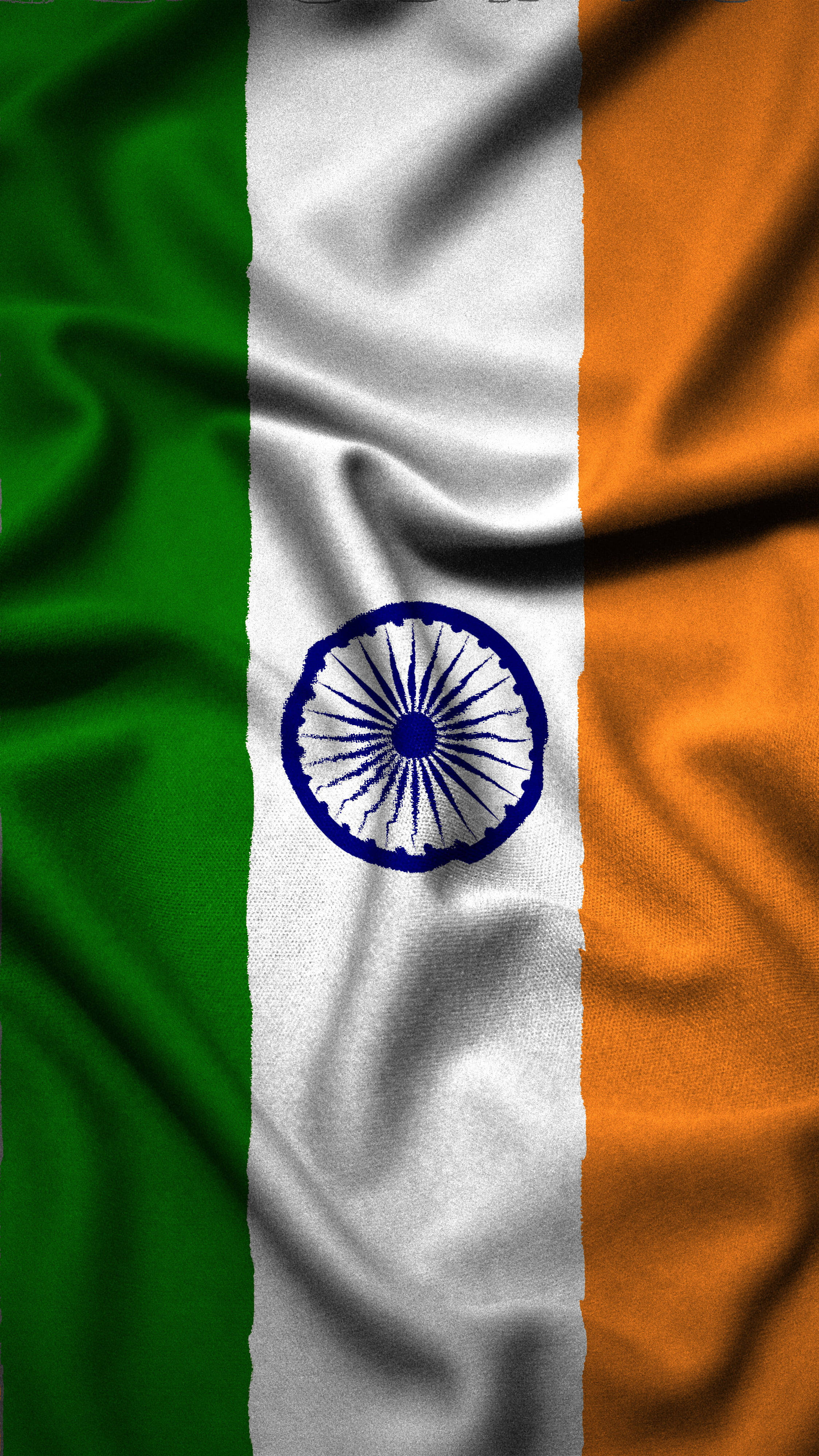 Bendera ya India Imezungushwa Kitambaa Simu Picha ya Ukuta