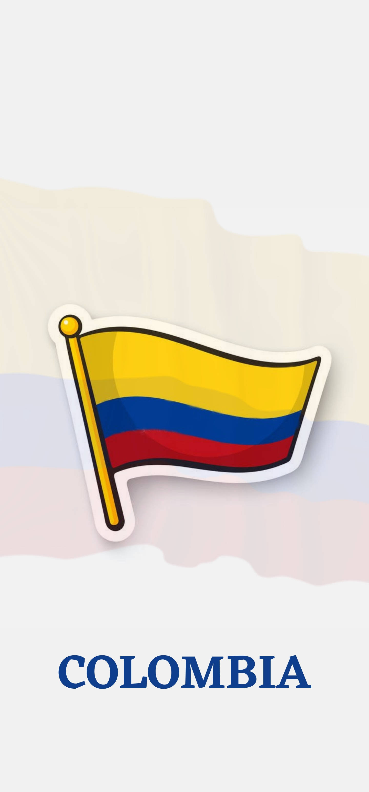Bendera ya Kolombia Vector Picha ya Ukuta