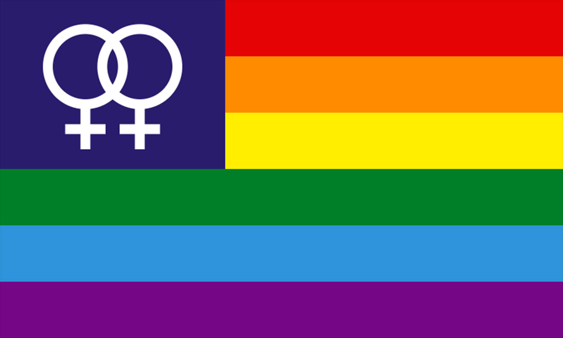 Bendera ya Malkia Mbili ya Lesbian Picha ya Ukuta
