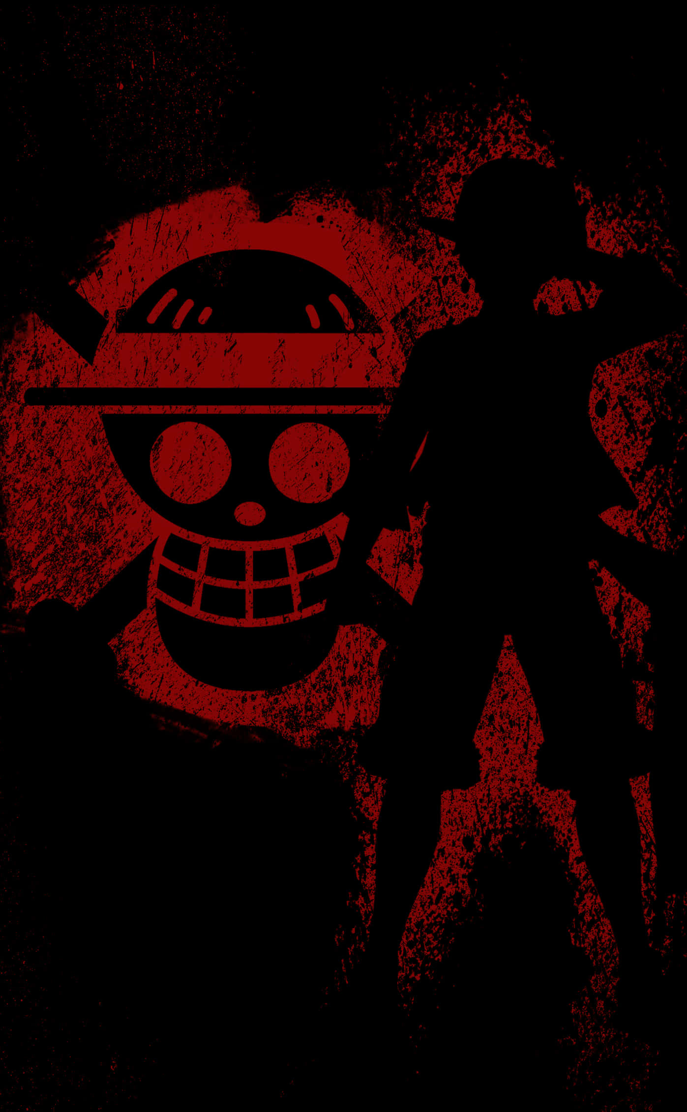 Bendera ya One Piece Luffy Simu Picha ya Ukuta