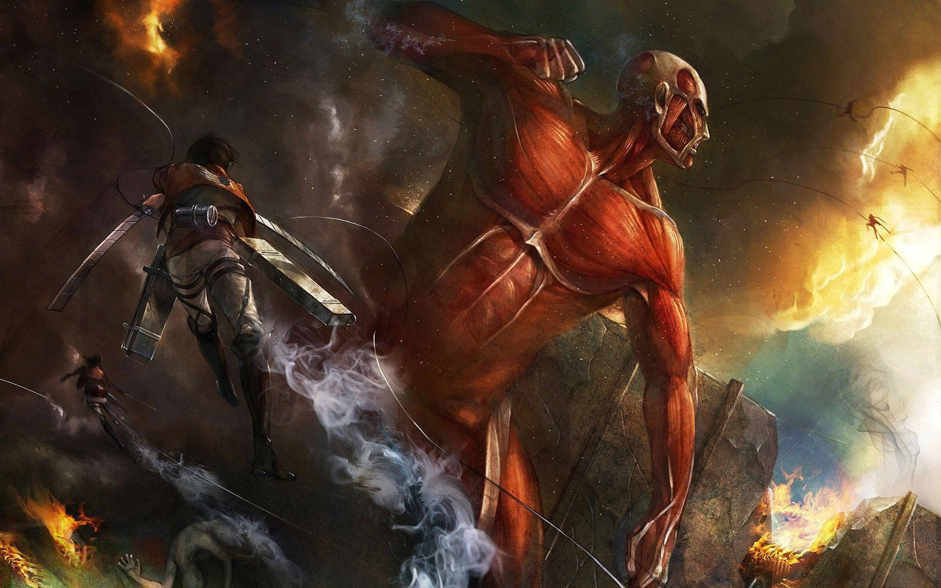 Bertholdt na Titan Mkubwa Picha ya Ukuta