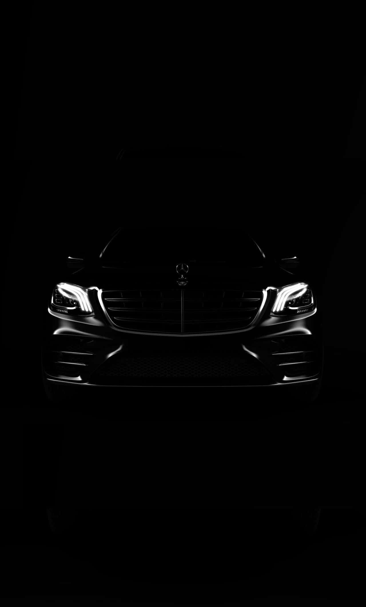 Best Mercedes Background All Black Mercedes In The Shadows Picha ya Ukuta