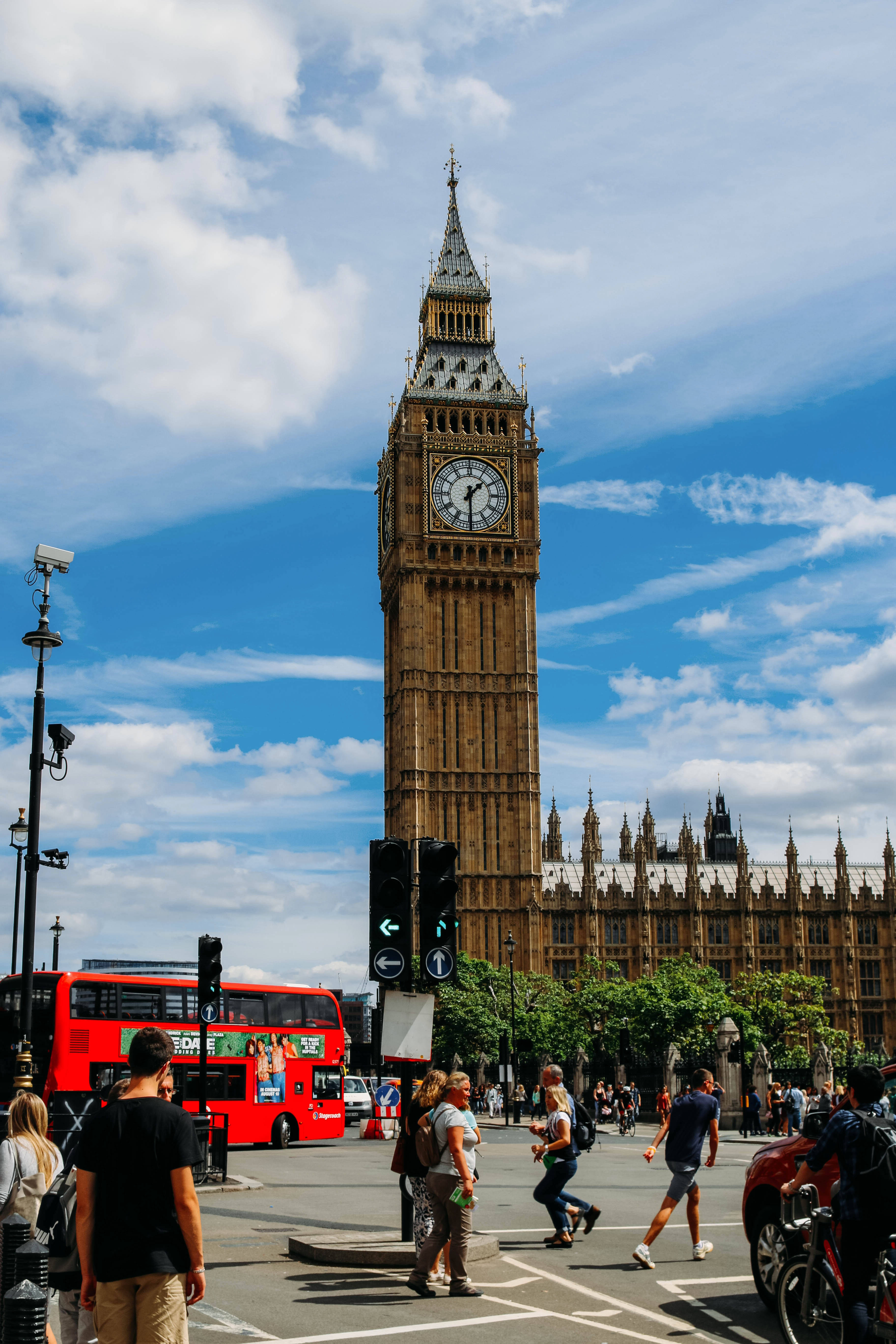 Big Ben na Watu Walioweka Picha ya Ukuta