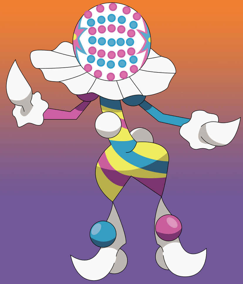 Blacephalon kwenye Mandhari ya Gradient Picha ya Ukuta