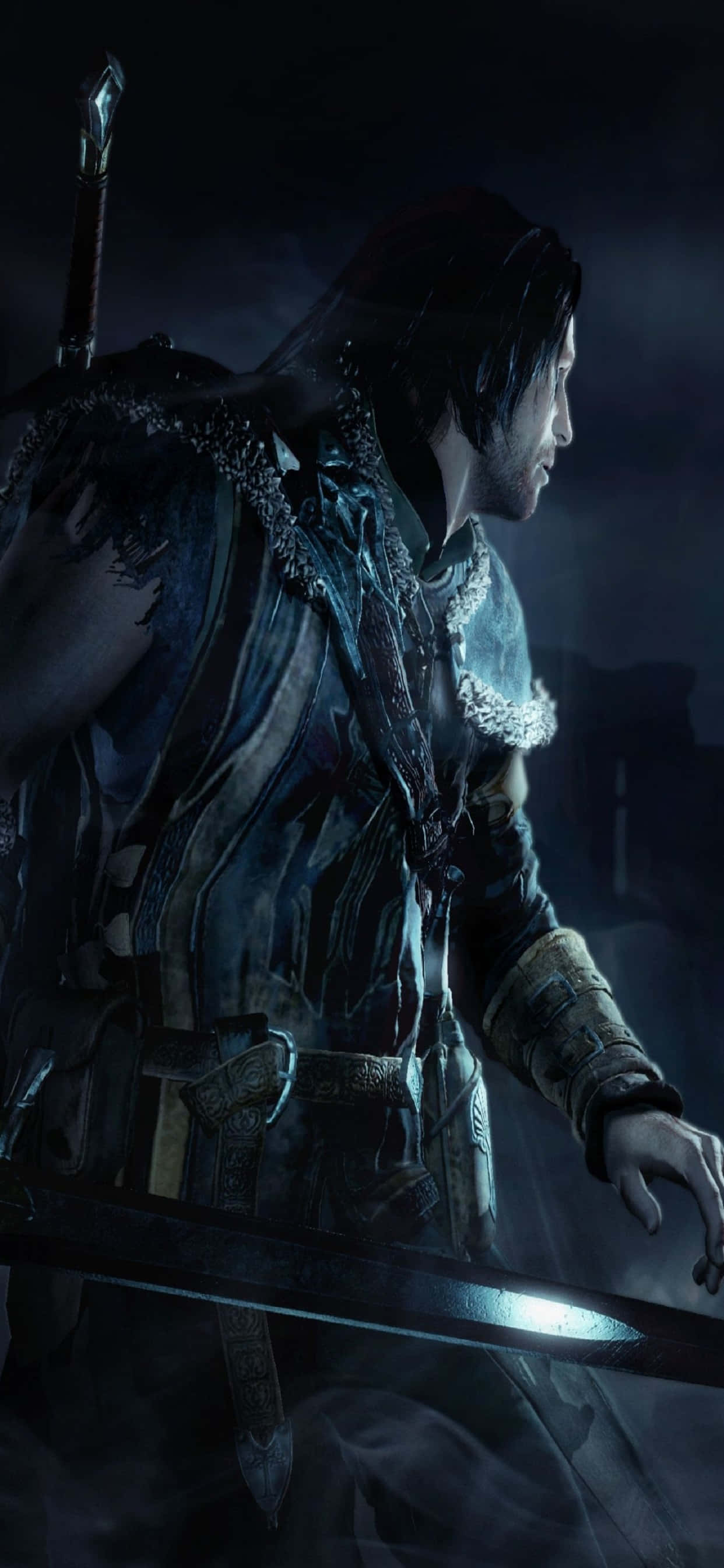 Black Gate Captain iPhone Xs Max Shadow Of Mordor Background Picha ya Ukuta
