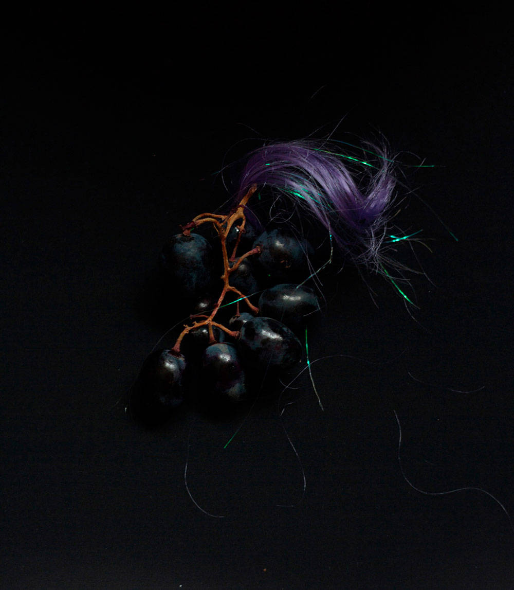 Black Grape Bunch Picha ya Ukuta