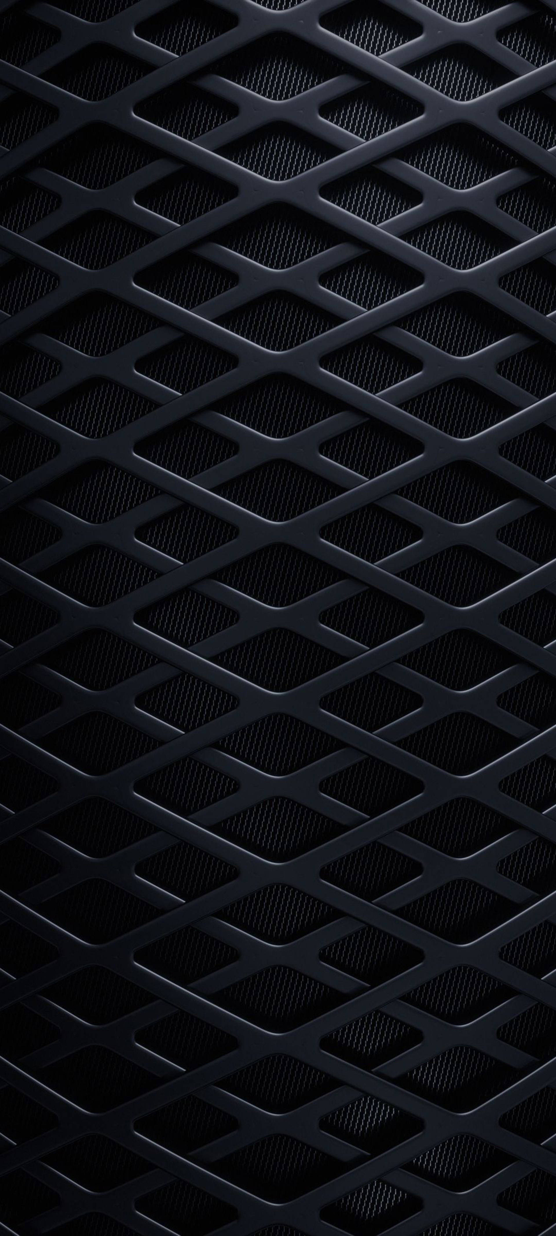 Black iPhone Rhombus Grid Picha ya Ukuta