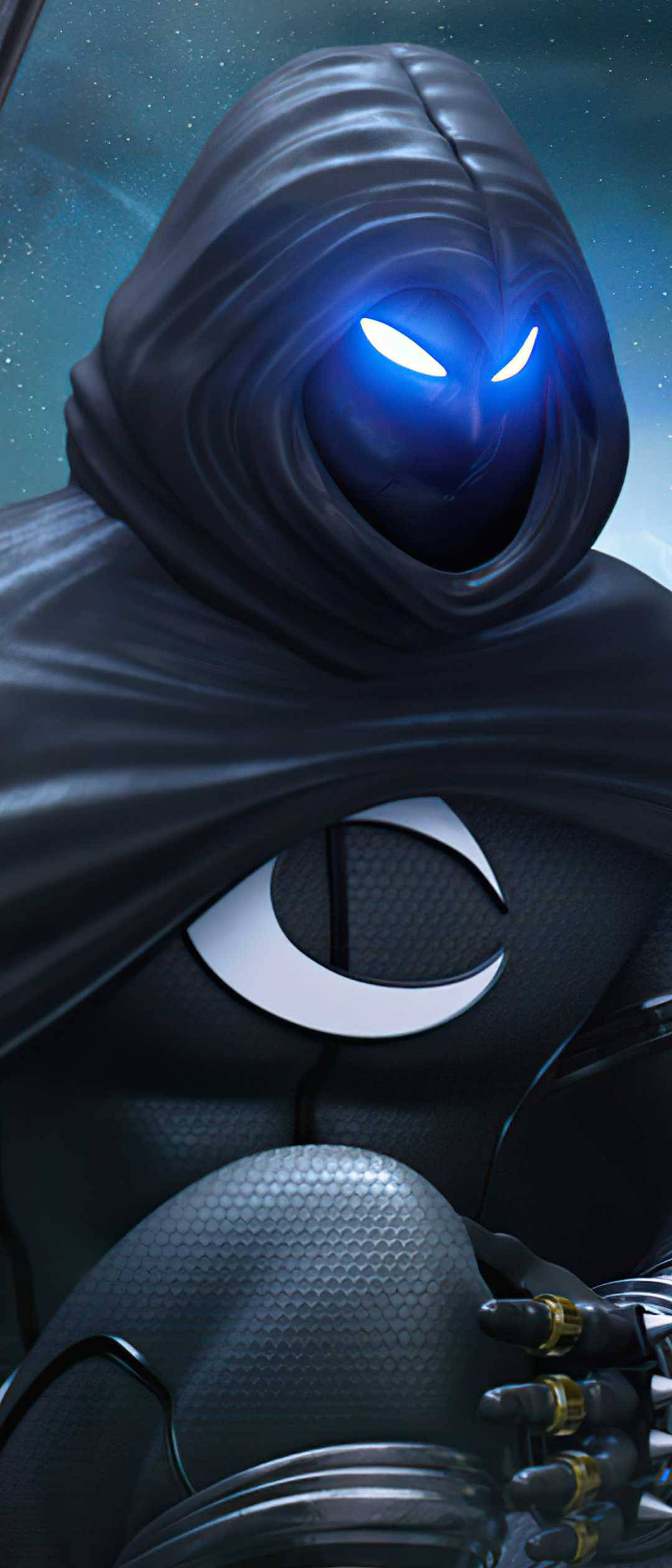 Black Warrior Moon Knight Phone Picha ya Ukuta