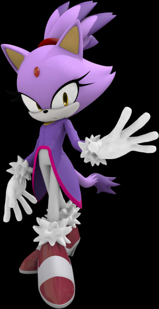 Blazethe Cat Kipengele cha Sonic Picha ya Ukuta