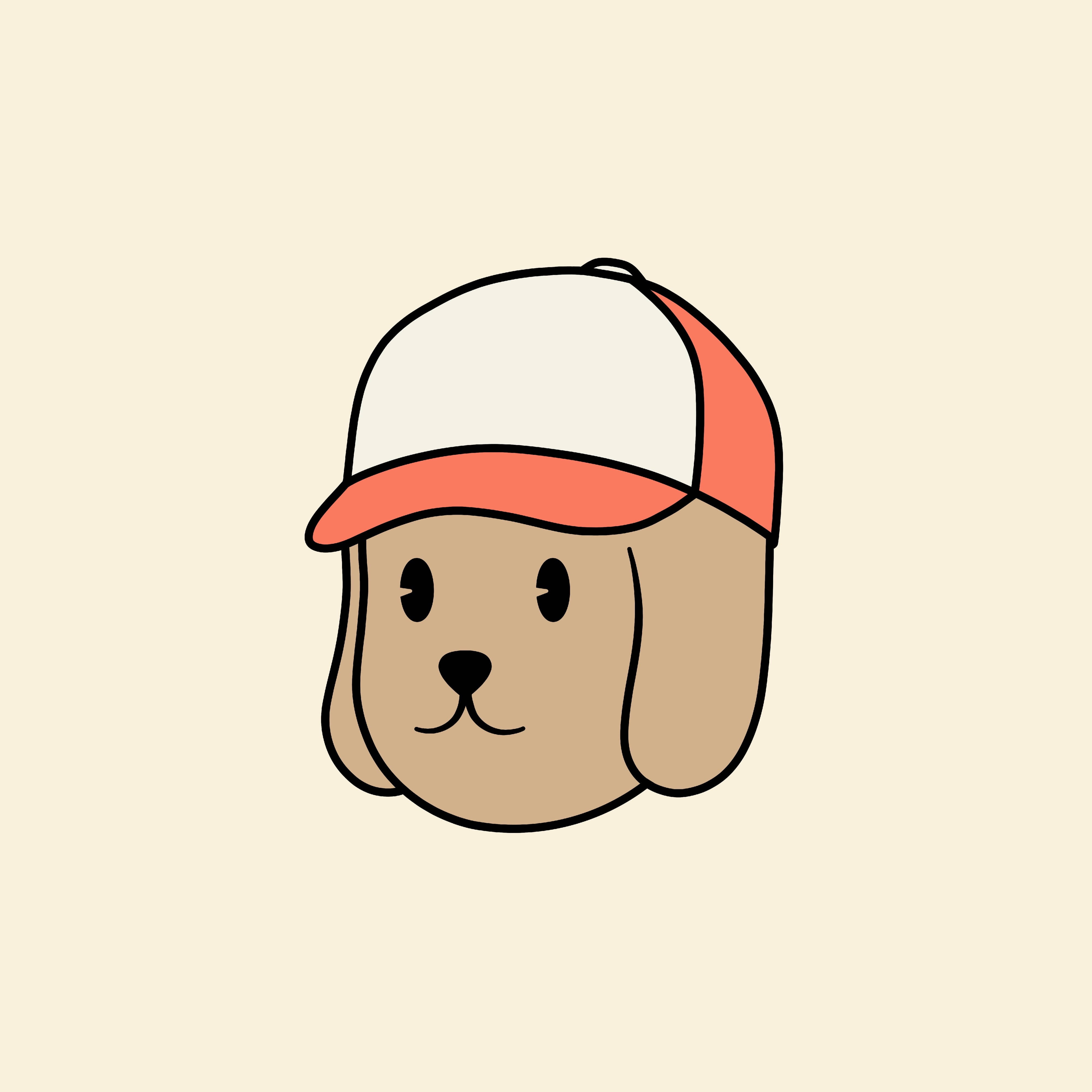 Bloodhound Cartoon Dog Head Picha ya Ukuta