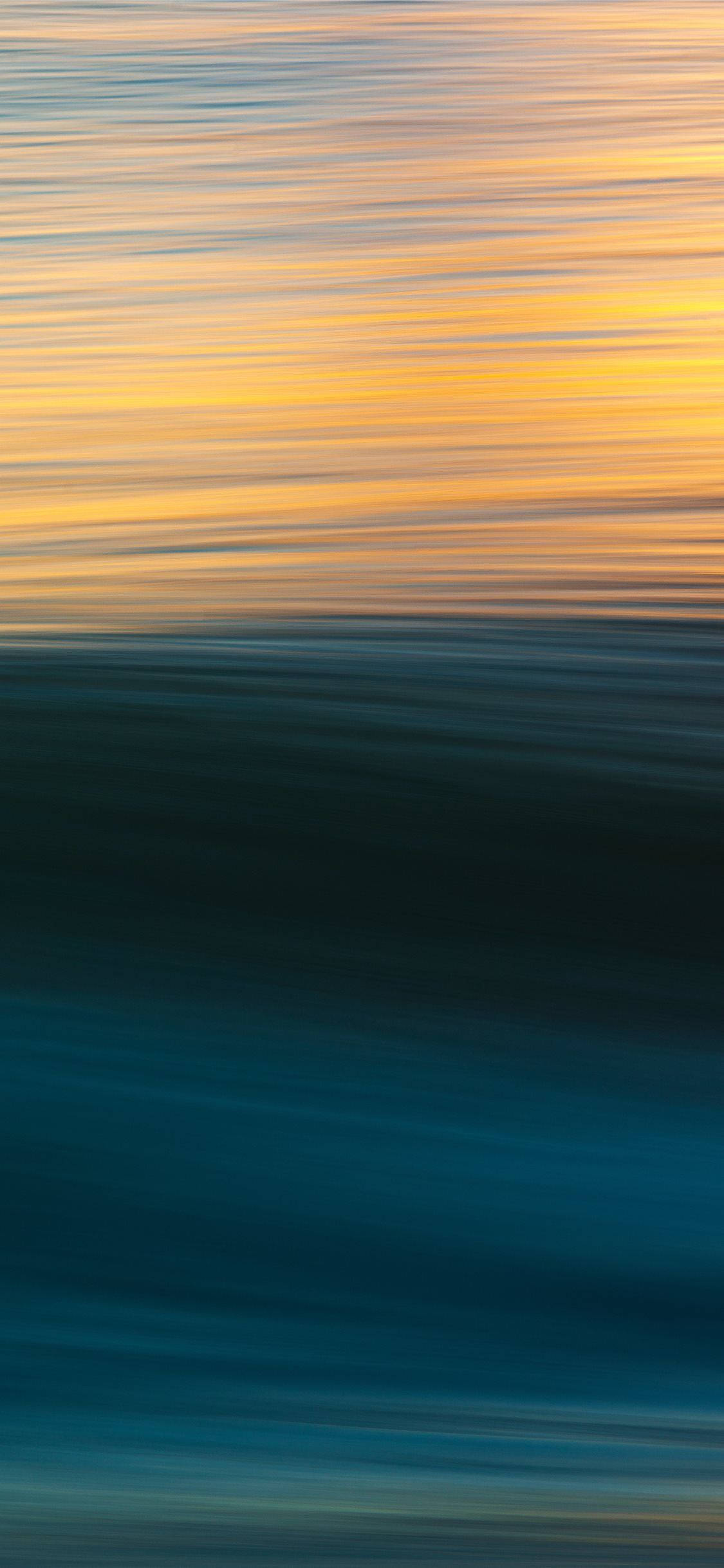 Blue And Gold Brush Art Picha ya Ukuta