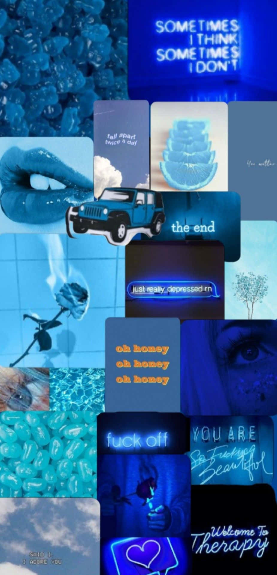 Blue Baddie Rose Katika Teal Picha ya Ukuta