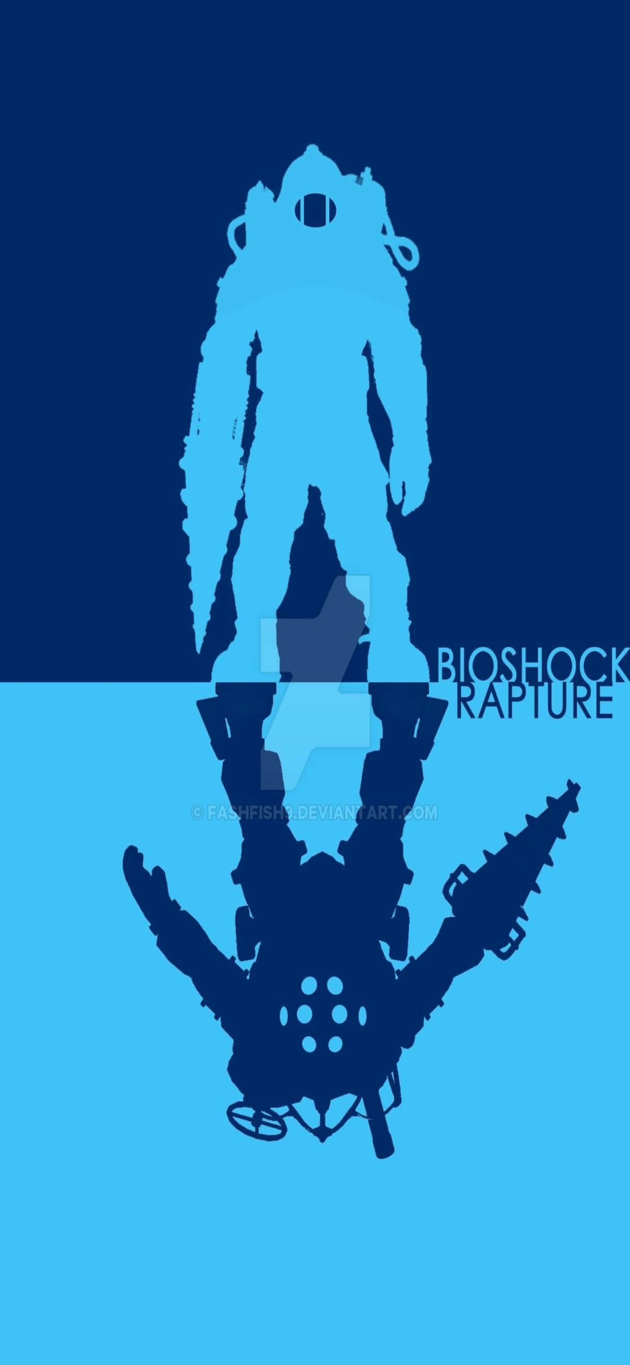 Big Daddy Bluu iPhone Xs Max Bioshock Infinite Mandhari Picha ya Ukuta