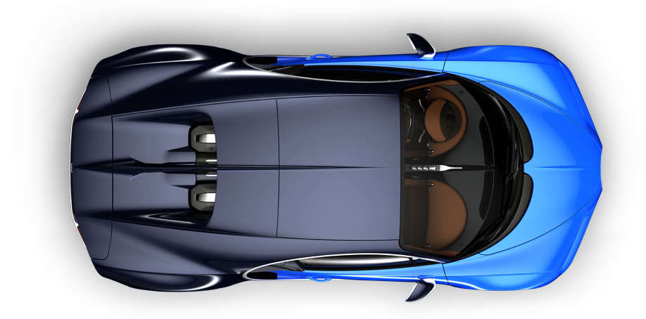 Blue Bugatti Kutoka Juu Picha ya Ukuta