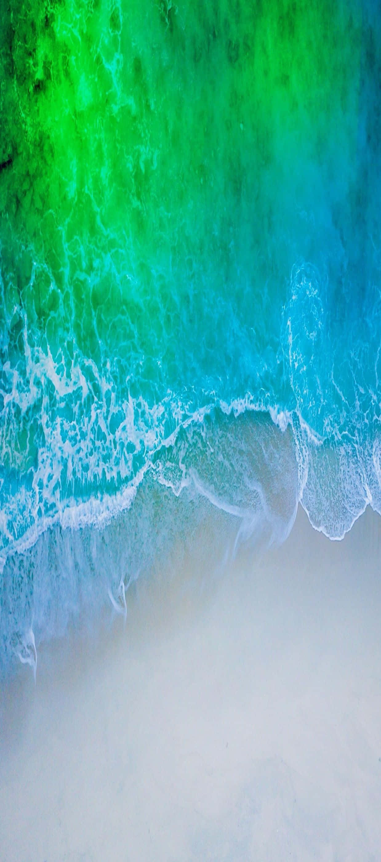 Blue Green Beach Minimalist iPhone Picture Picha ya Ukuta