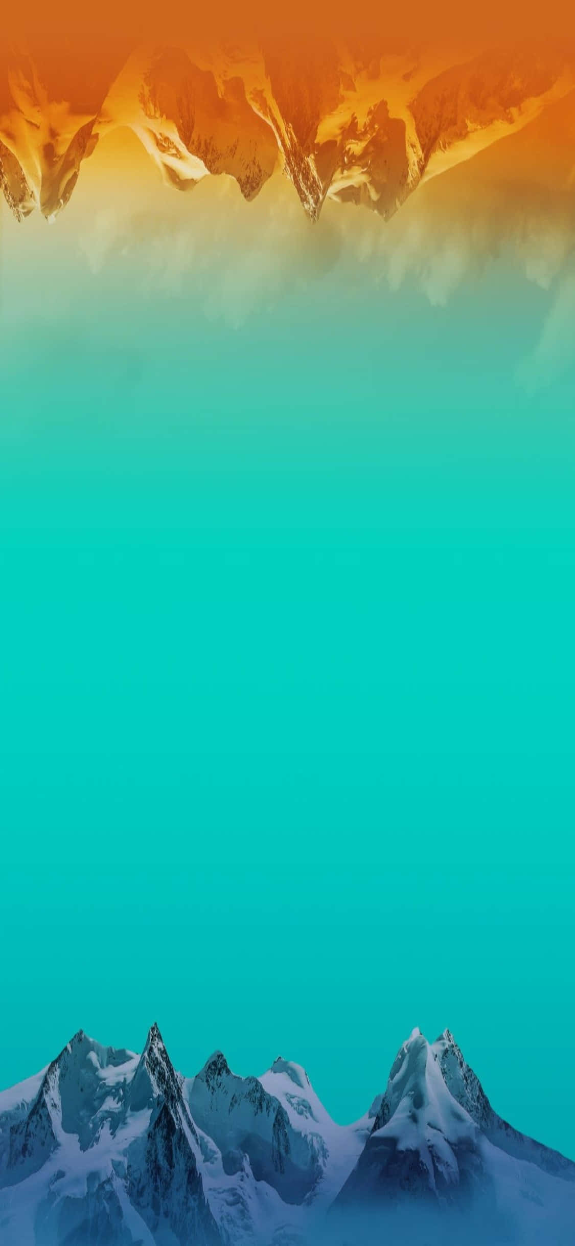 Blue Snowy Mountains iPhone XS M Series Background Picha ya Ukuta