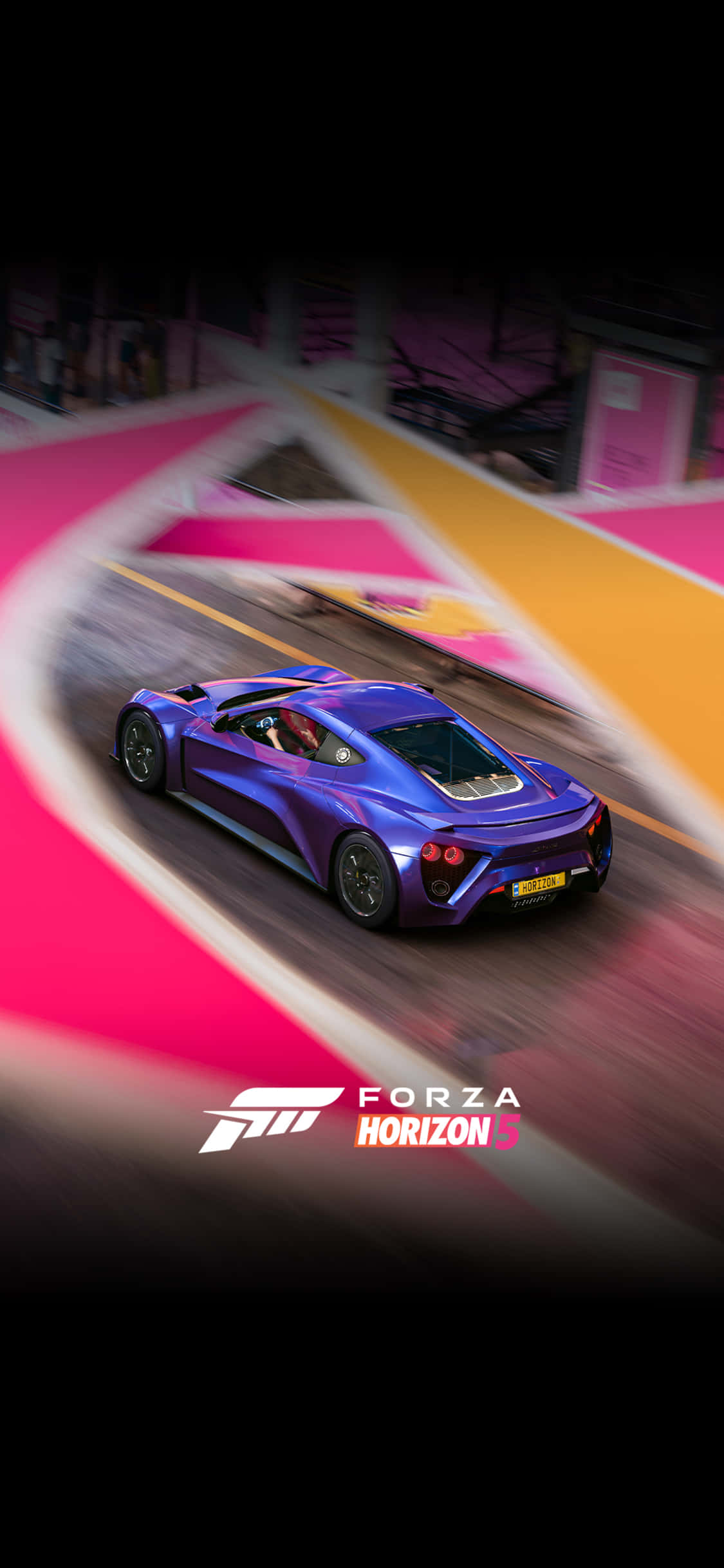 Blue Zenvo iPhone X Forza Motorsport 7 Background Picha ya Ukuta