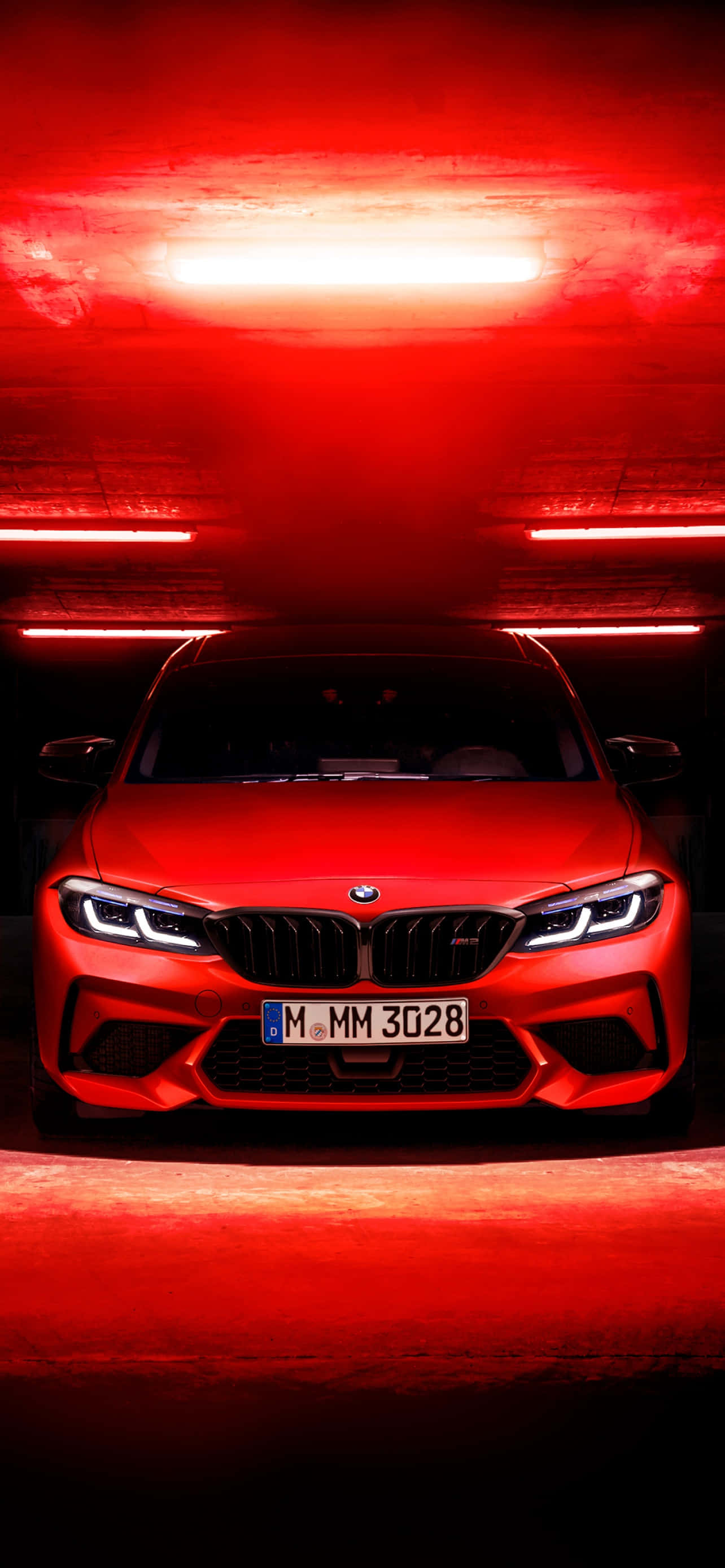 Bmw Background Bright Red Color Picha ya Ukuta
