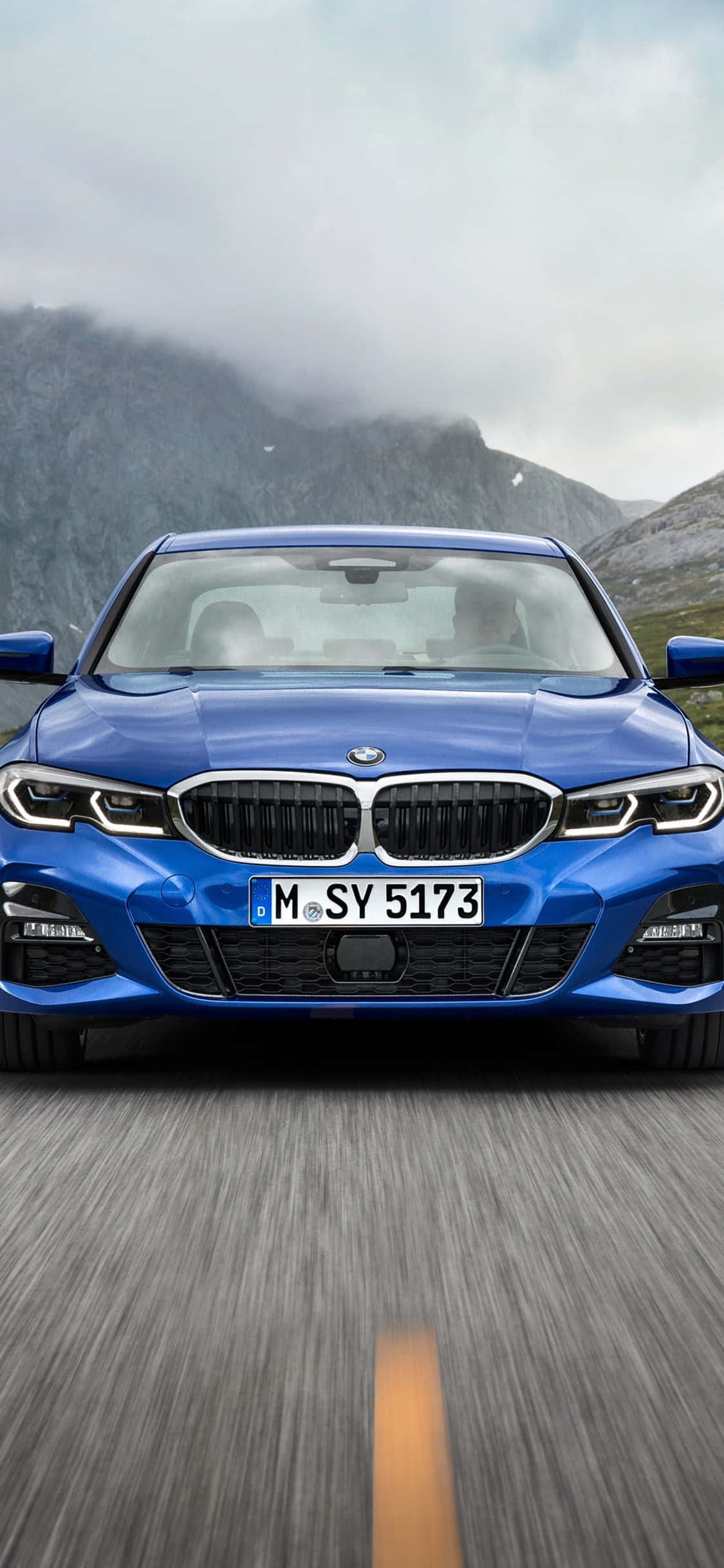 BMW X Series Mweupe Mfano uliofika Mstatili wa iPhone X Picha ya Ukuta