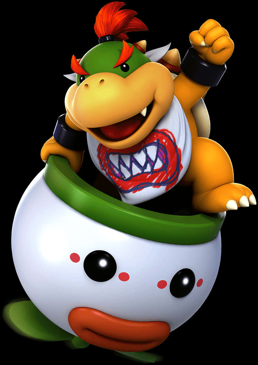 Bowser Jr. katika Gari la Koopa Claw Picha ya Ukuta