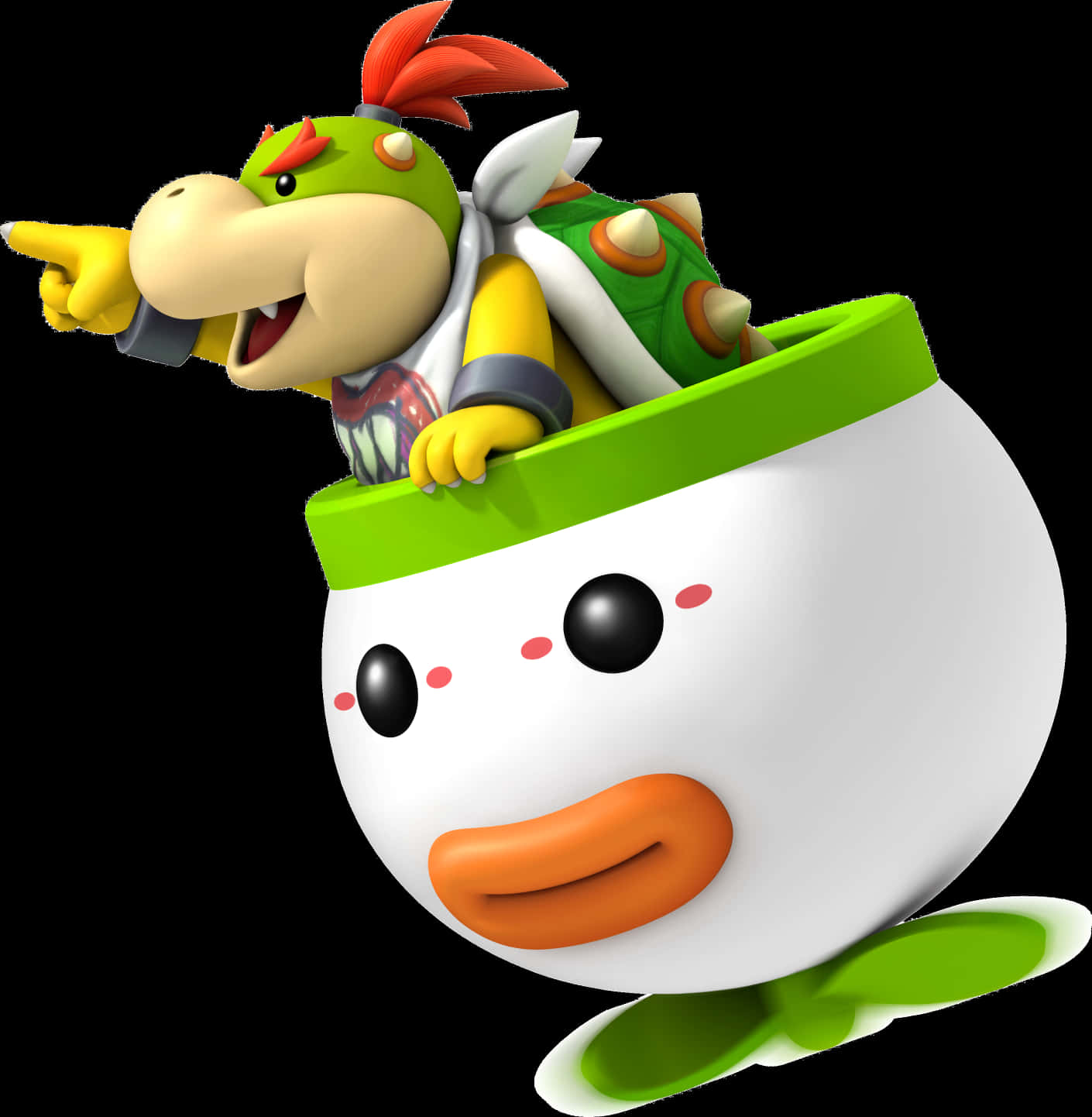 Bowser Jr. katika Gari la Koopa Clown Picha ya Ukuta