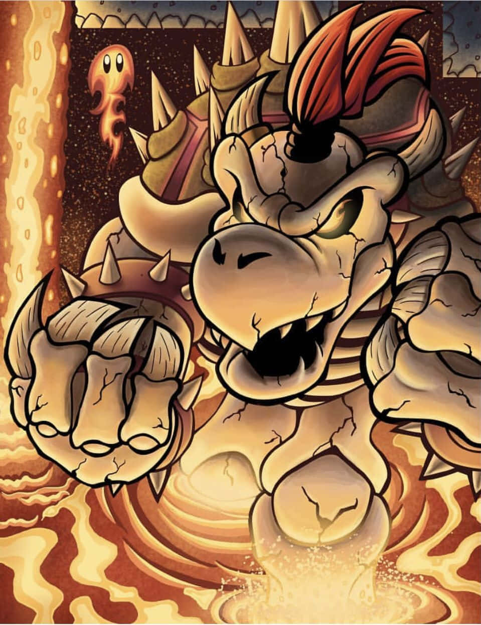 Bowser - The Formidable Foe of Mario Picha ya Ukuta
