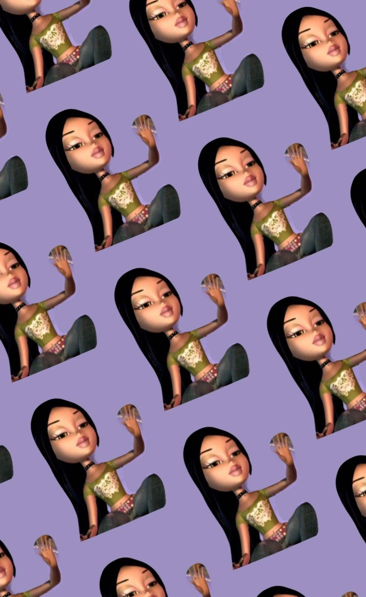 Bratz Doll Digital Art Picha ya Ukuta