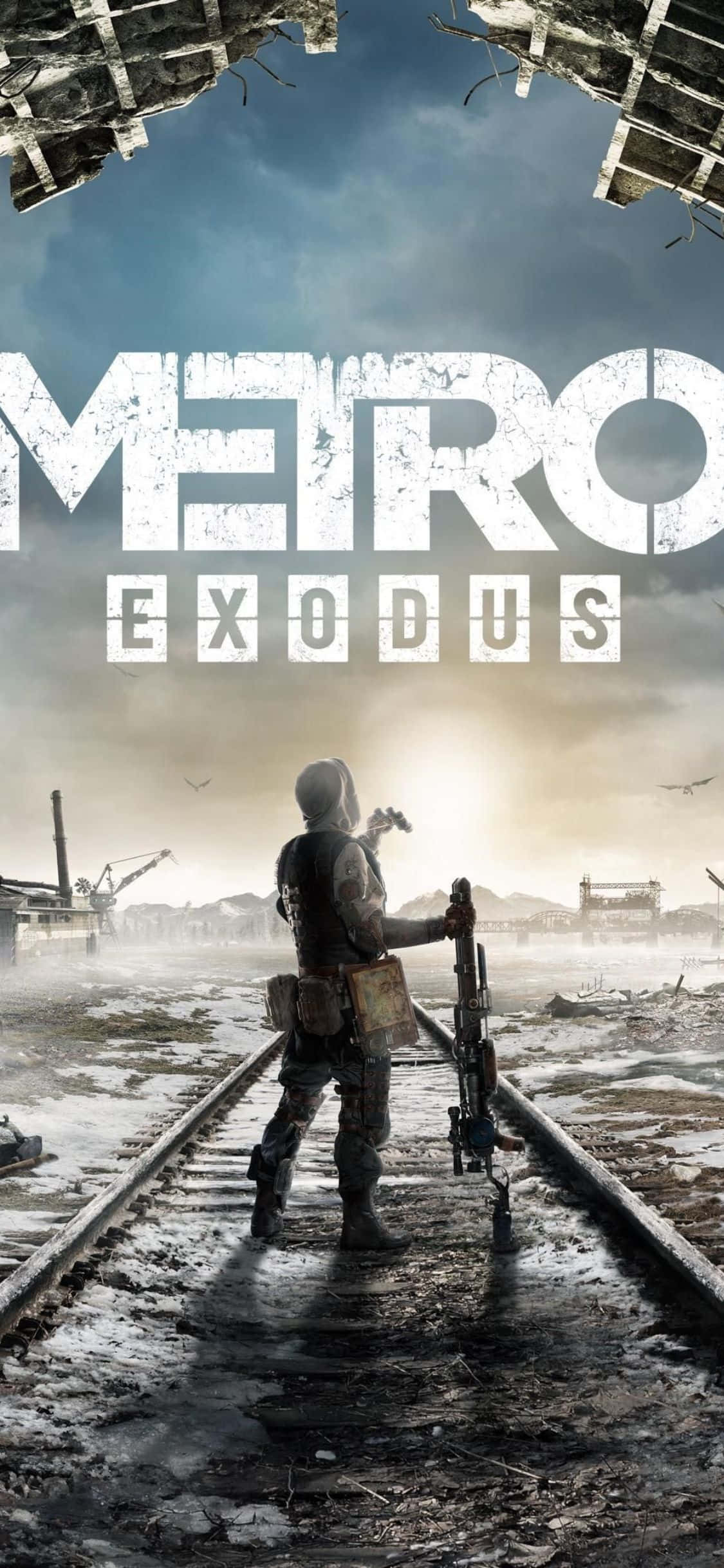 Bravely explore post-apocalyptic dangers in "Metro Exodus" for iPhone X Picha ya Ukuta