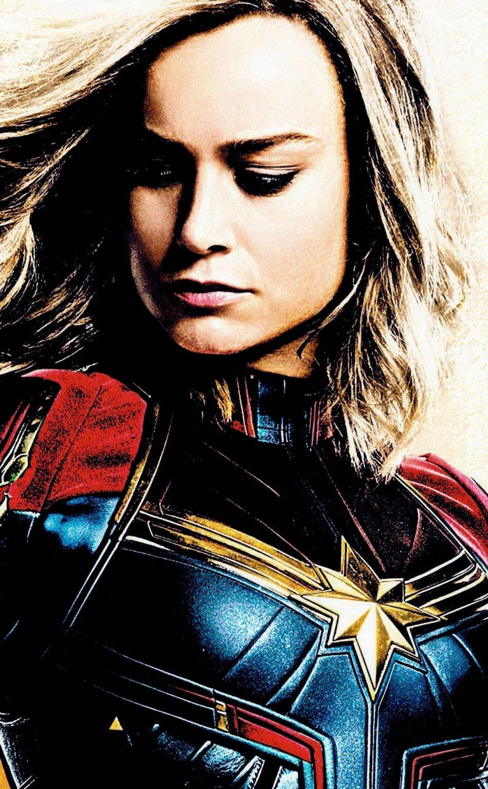 Brie Larson Captain Marvel iPhone Picha ya Ukuta