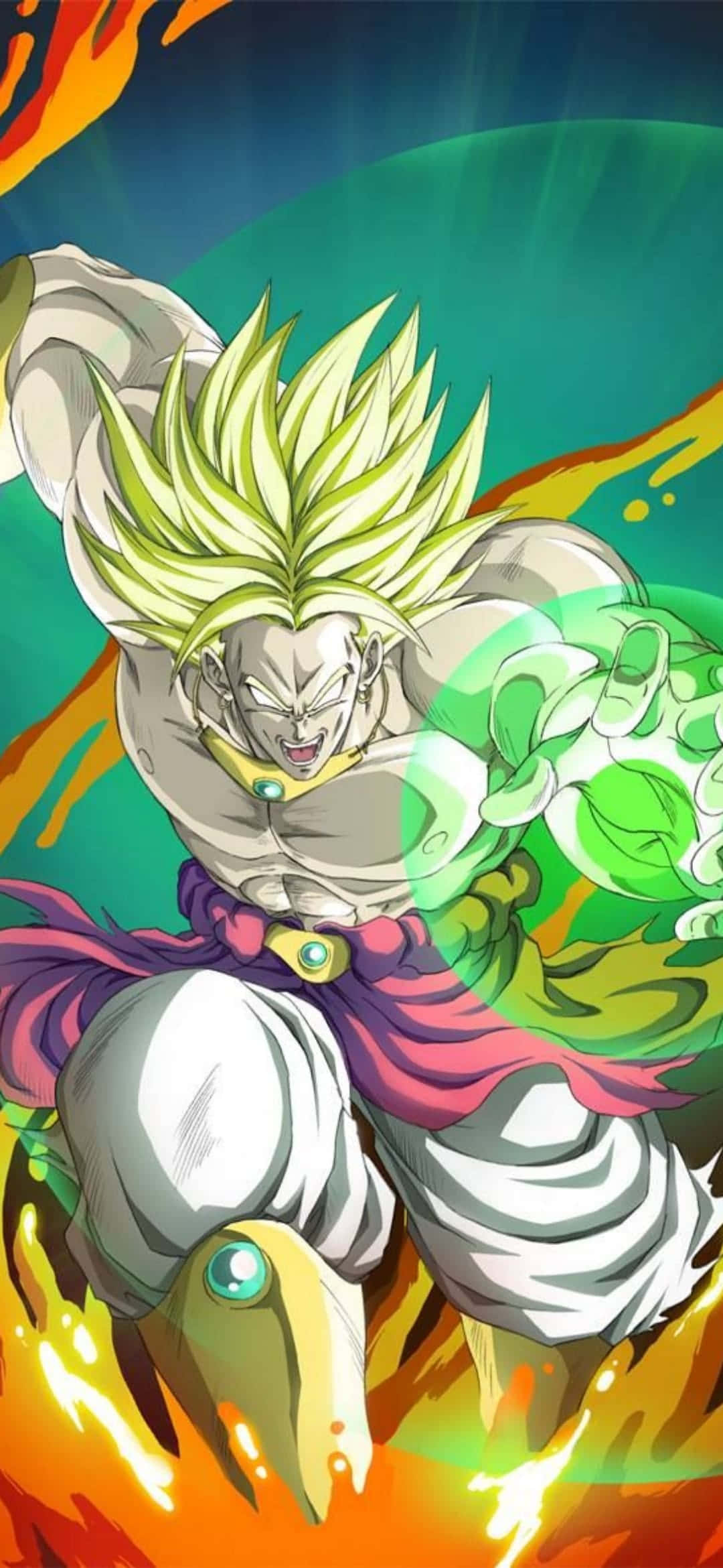 Broly iPhone Super Saiyan Energy Blast Picha ya Ukuta