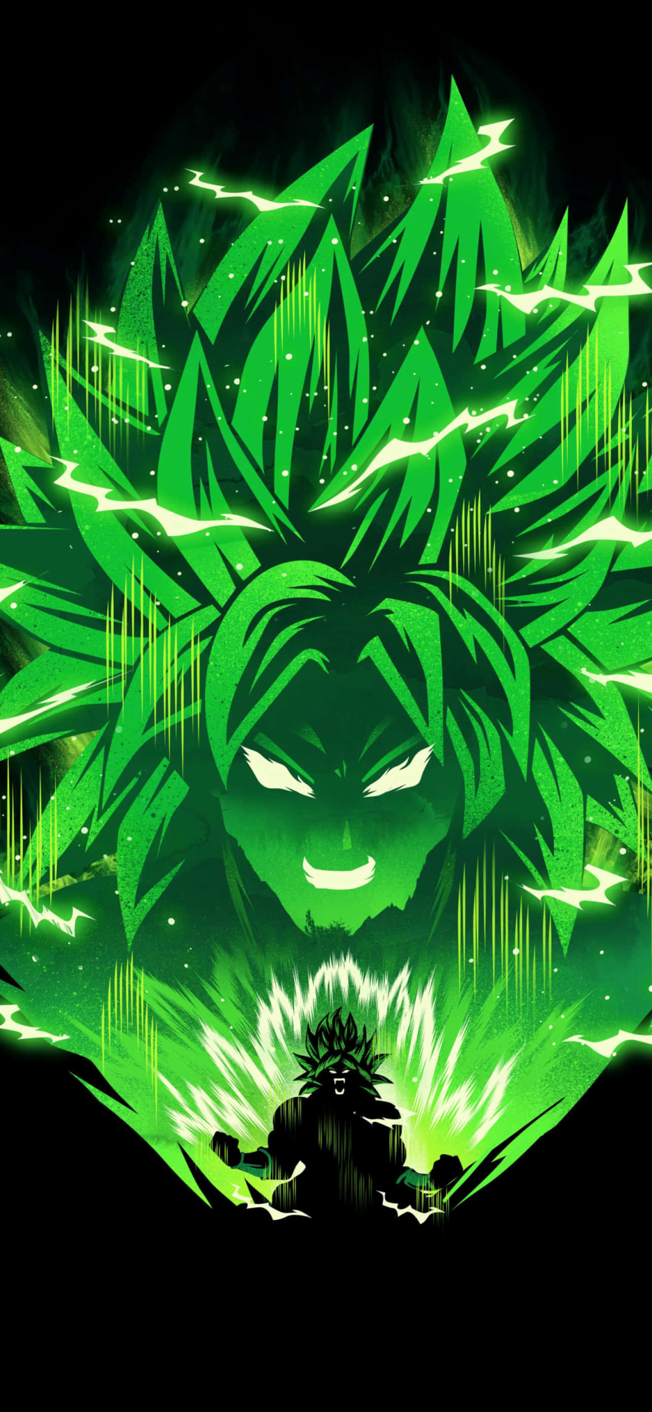 Broly Super Saiyan Kijani iPhone Picha ya Ukuta