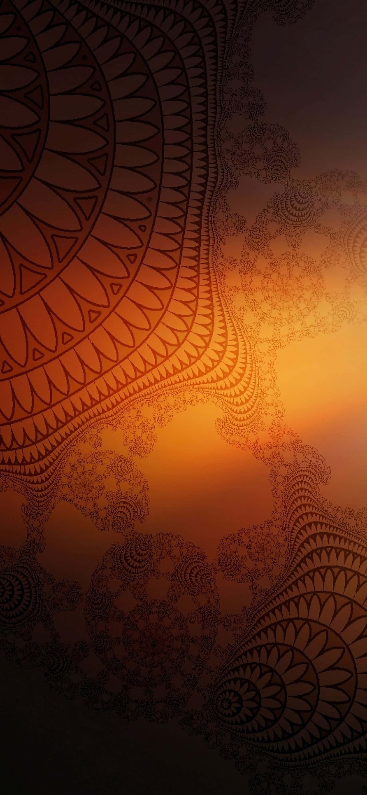 Bronze Tribal Pattern Picha ya Ukuta