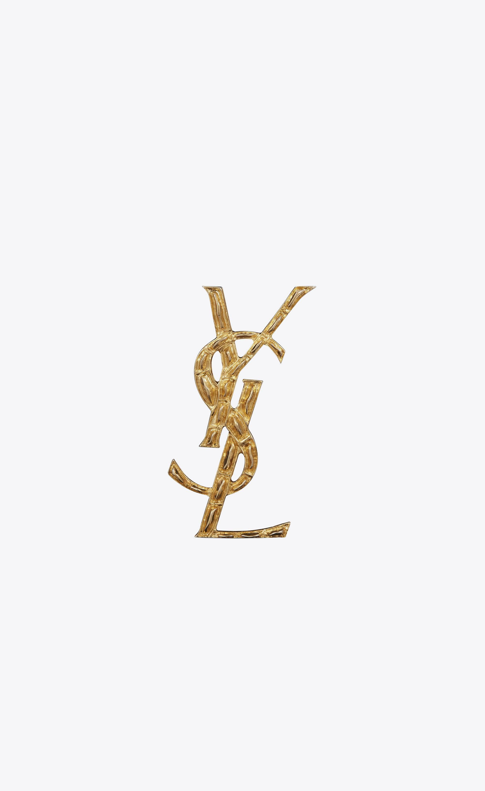 Brooch ya Mamba Dhahabu YSL Picha ya Ukuta