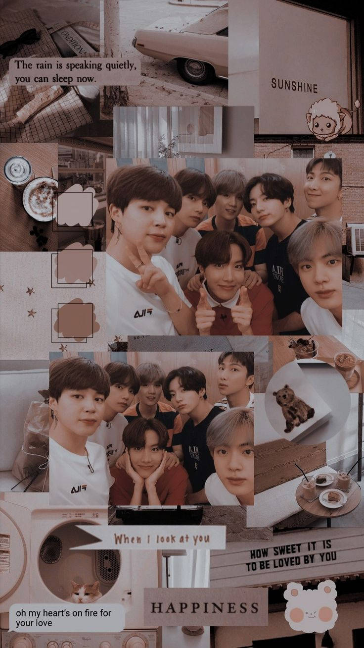 BTS Aesthetic Selfie ya Wacky Picha ya Ukuta