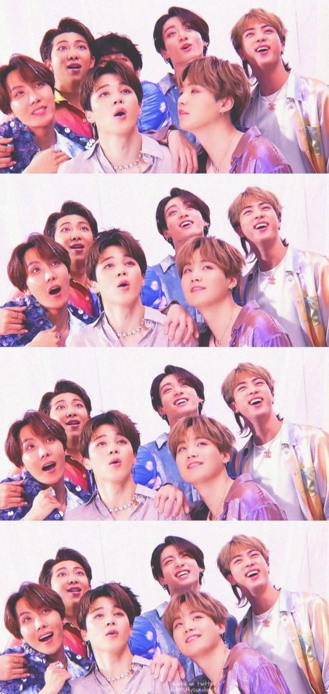 BTS Lockscreen Sequence Collage Picha ya Ukuta