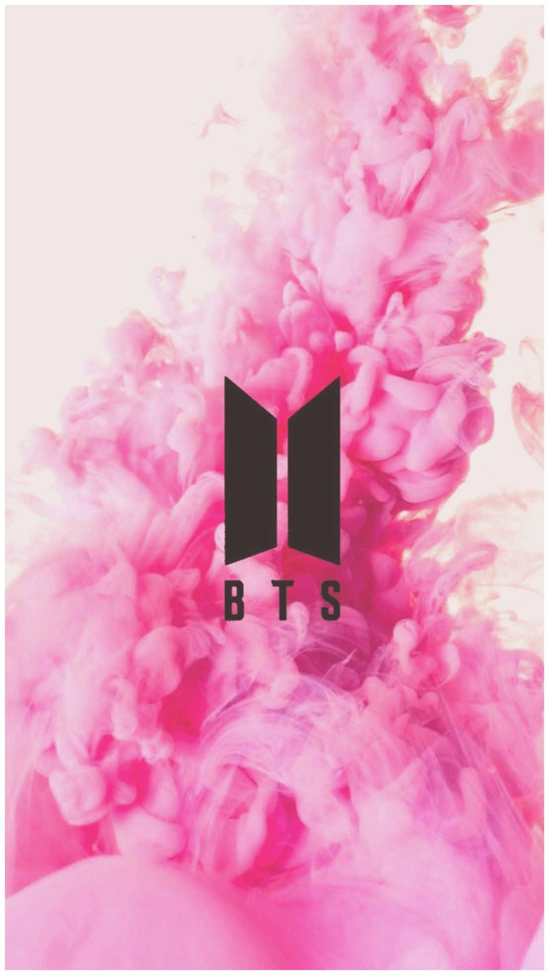 BTS Logo Moshi wa Pink wa Kupendeza wa Kike kwa iPad Picha ya Ukuta