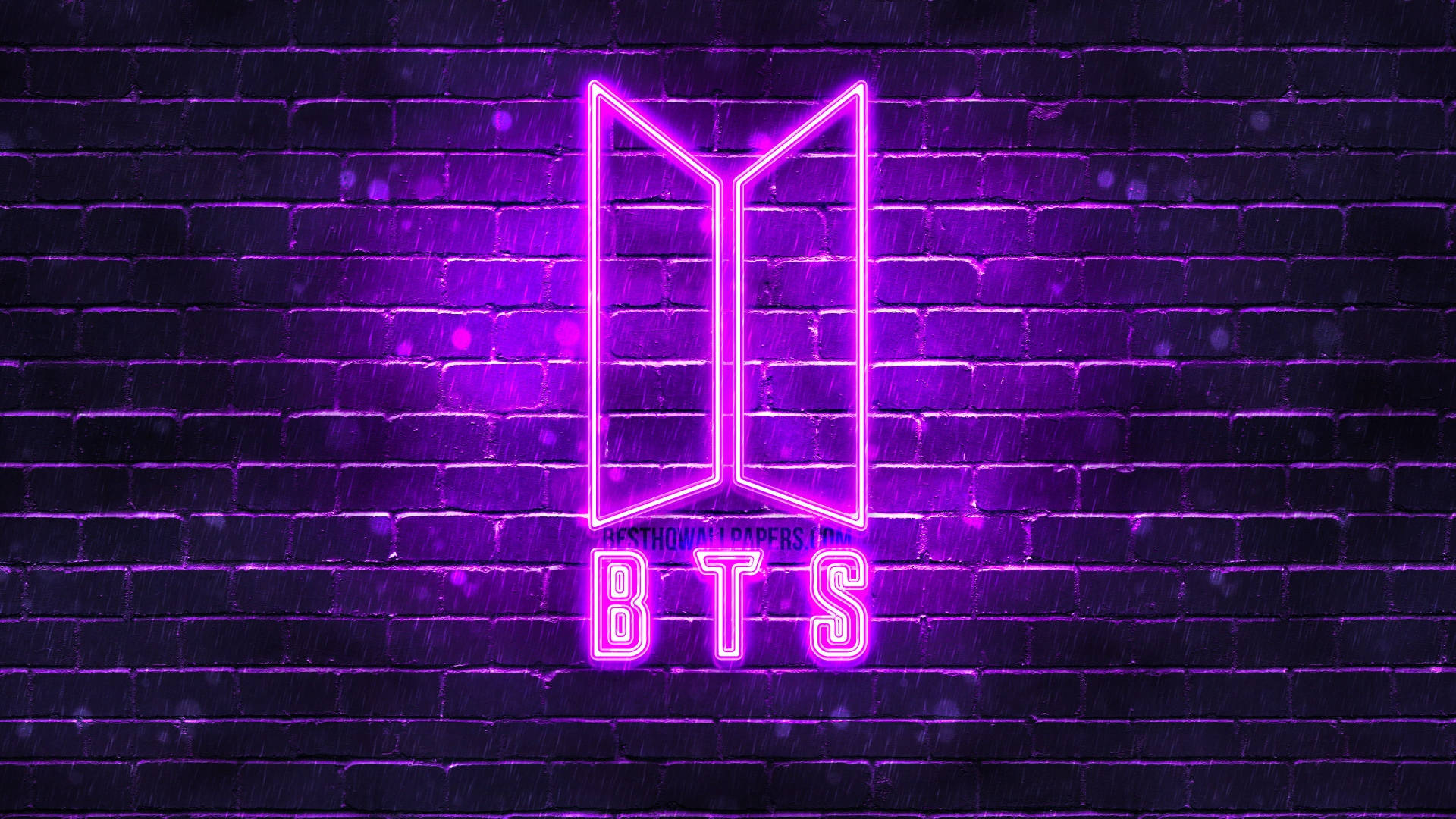 BTS Matofali ya Zambarau Aesthetic Picha ya Ukuta