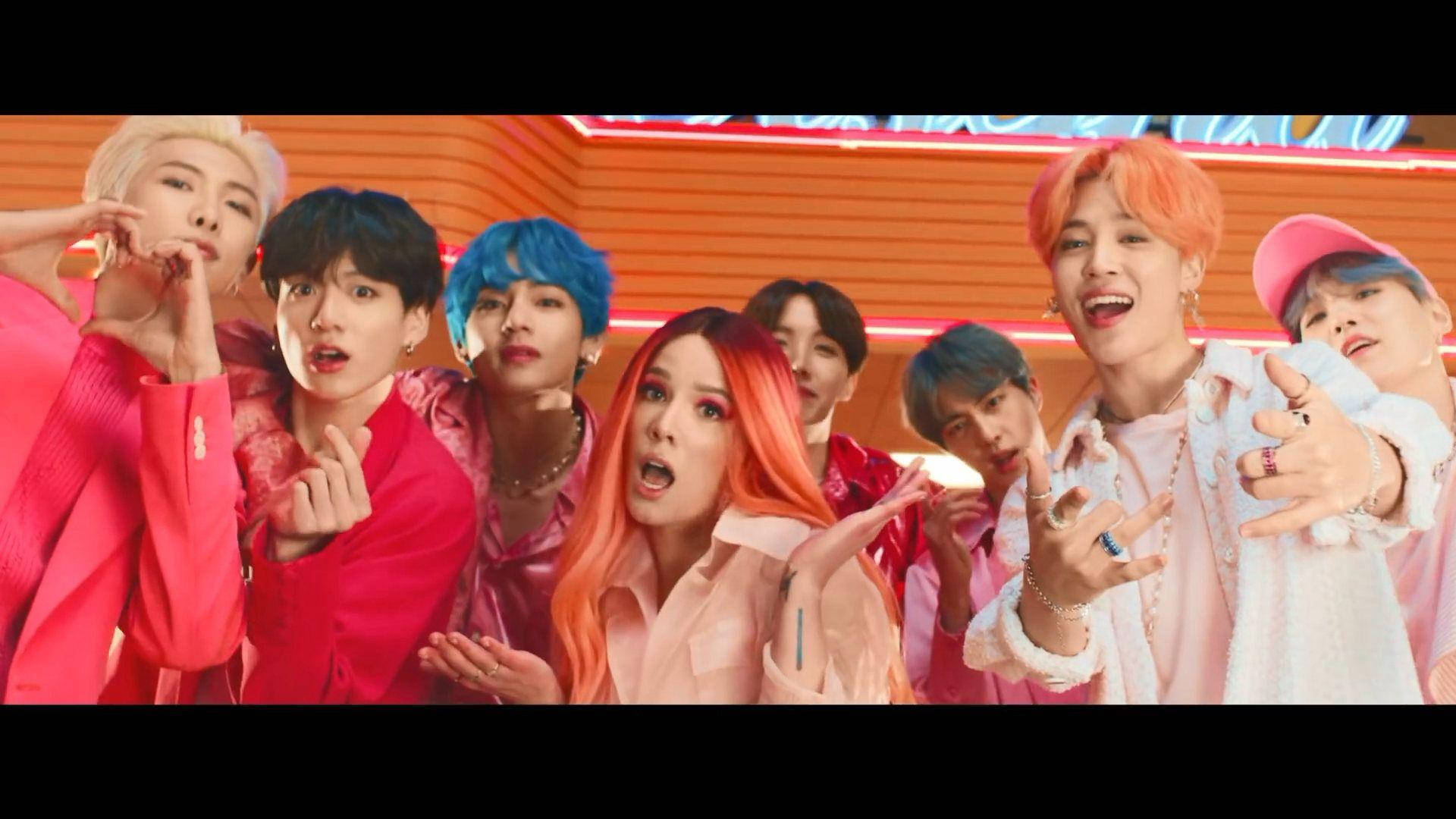 BTS na Halsey Picha ya Kompyuta Picha ya Ukuta