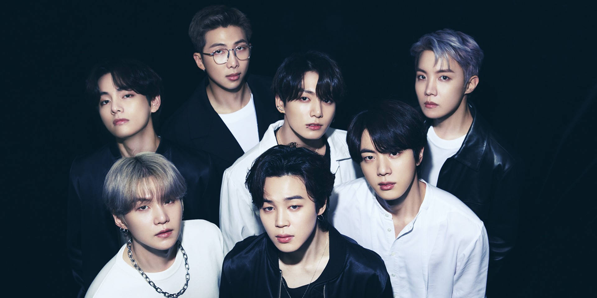 BTS Nyeusi na Nyeupe Mandhari ya Kompyuta Picha ya Ukuta