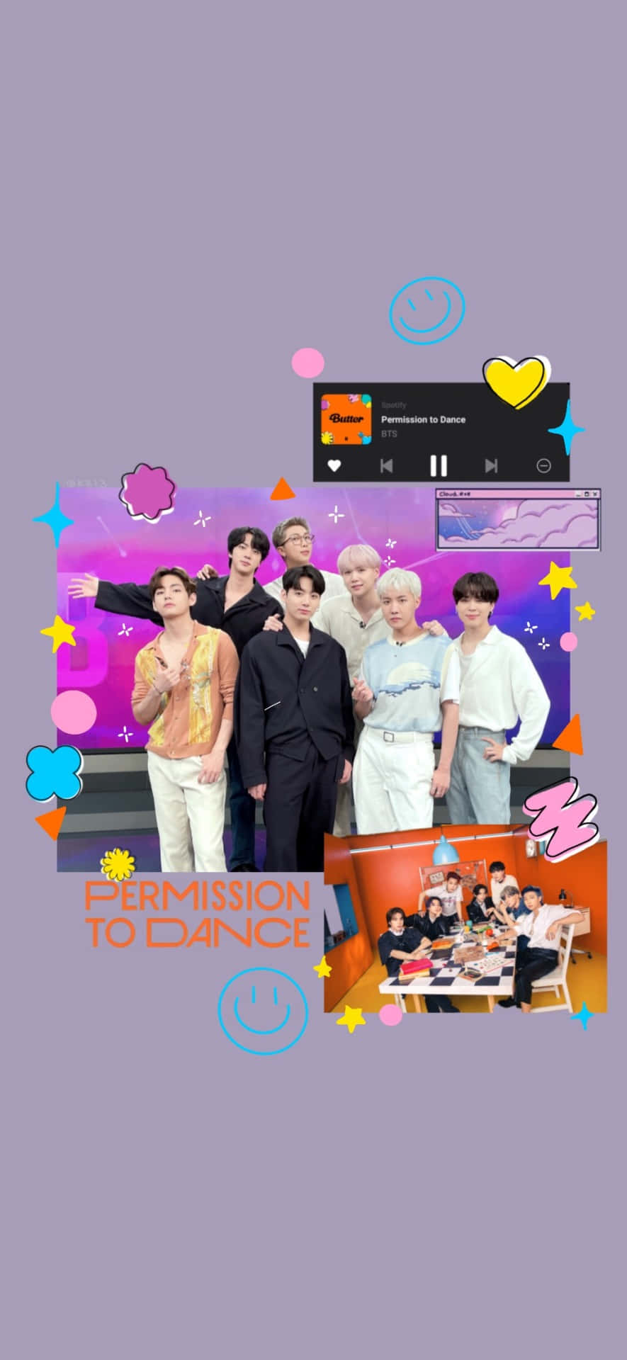 BTS' Permission to Dance Debut Album Cover Picha ya Ukuta