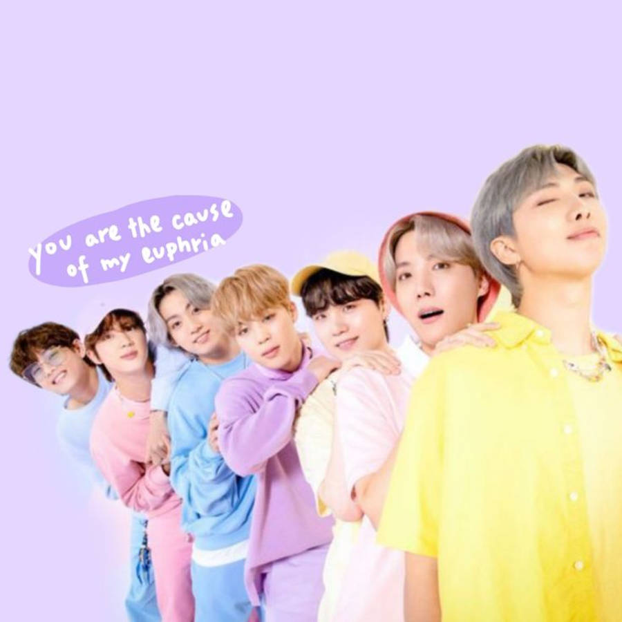 Bts Rangi Mrembo Aesthetic Picha ya Ukuta