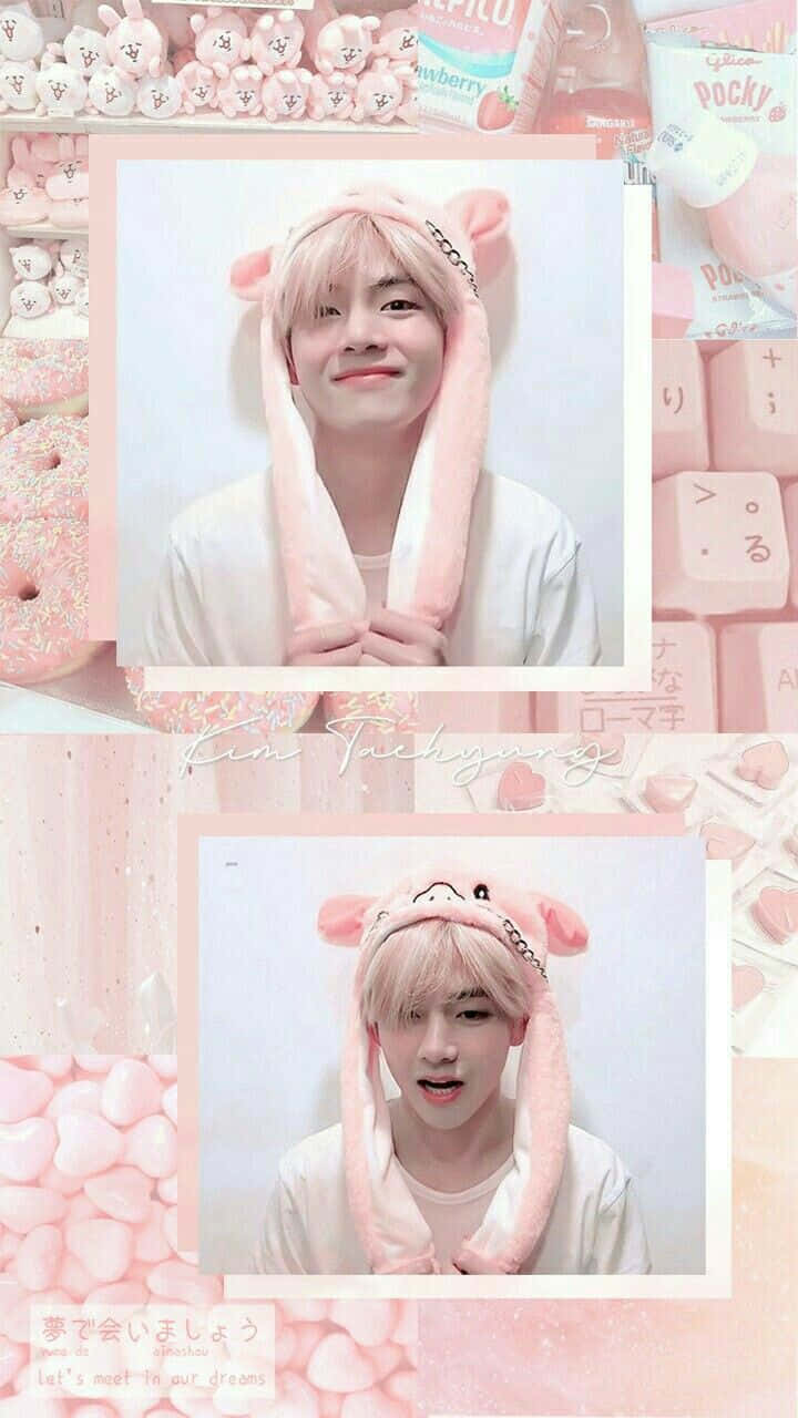 BTS V anapiga kamera Picha ya Ukuta